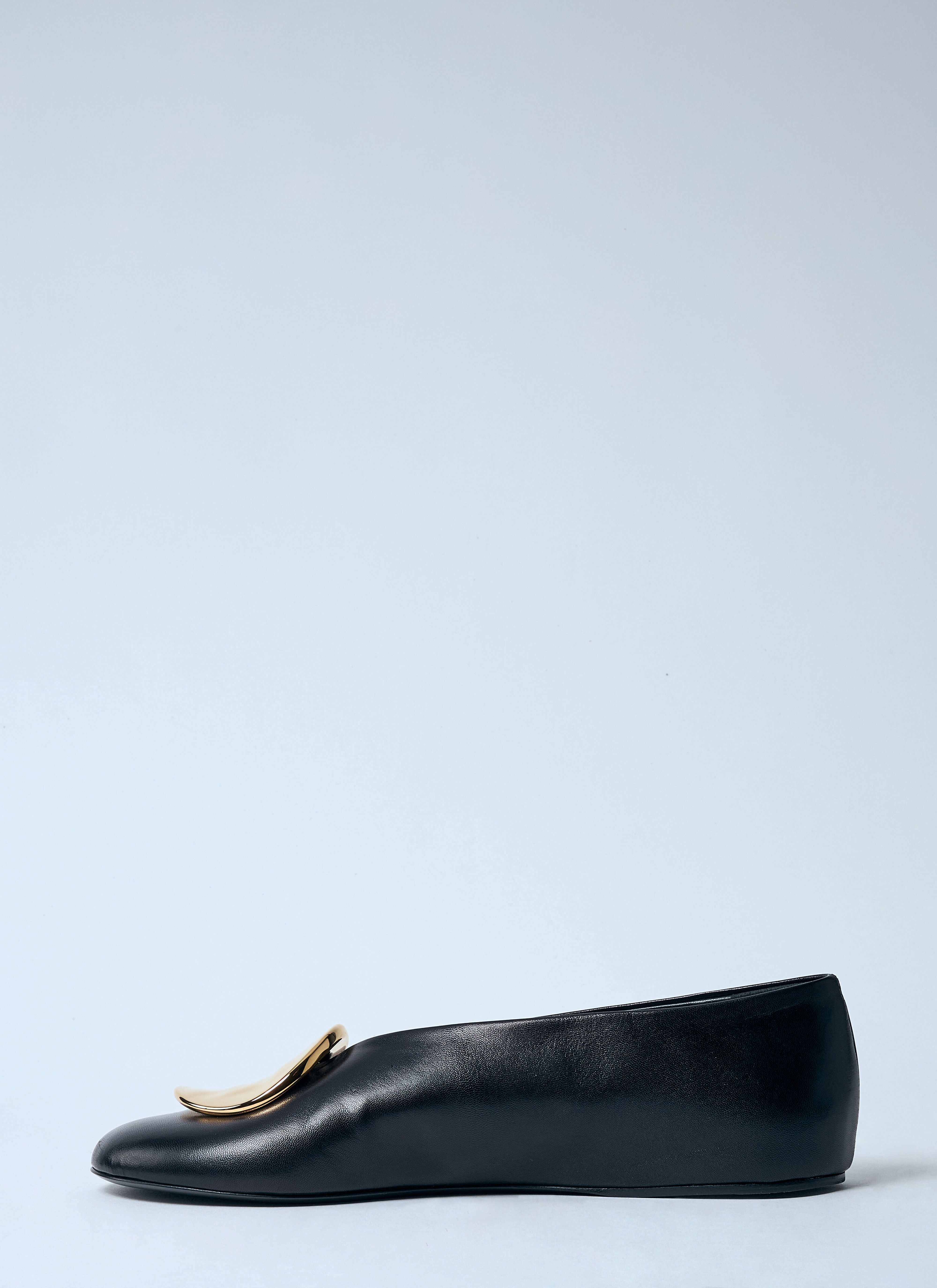 Leather Ballerina Pumps - 4