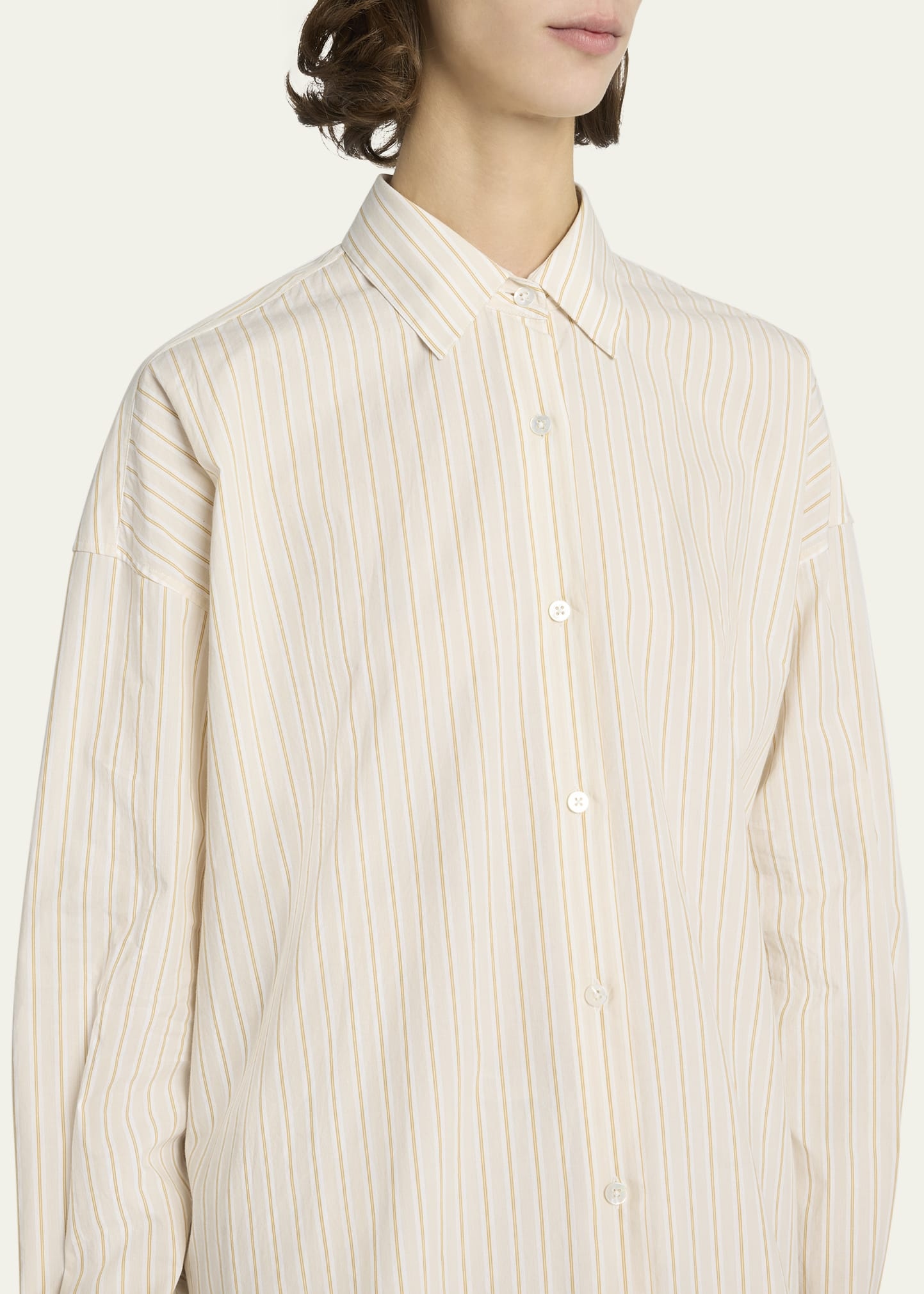 Caster Striped Oversized Button-Down Shirt - 5