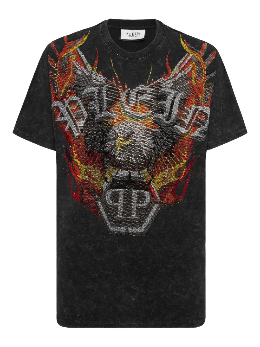 graphic eagle-print T-shirt - 1