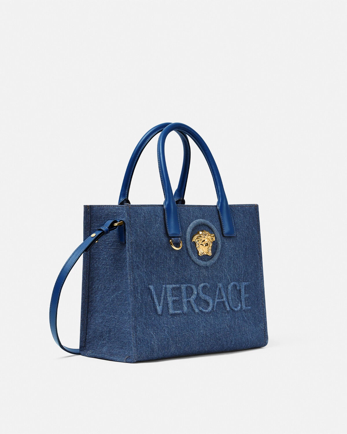 La Medusa Denim Small Tote Bag - 2