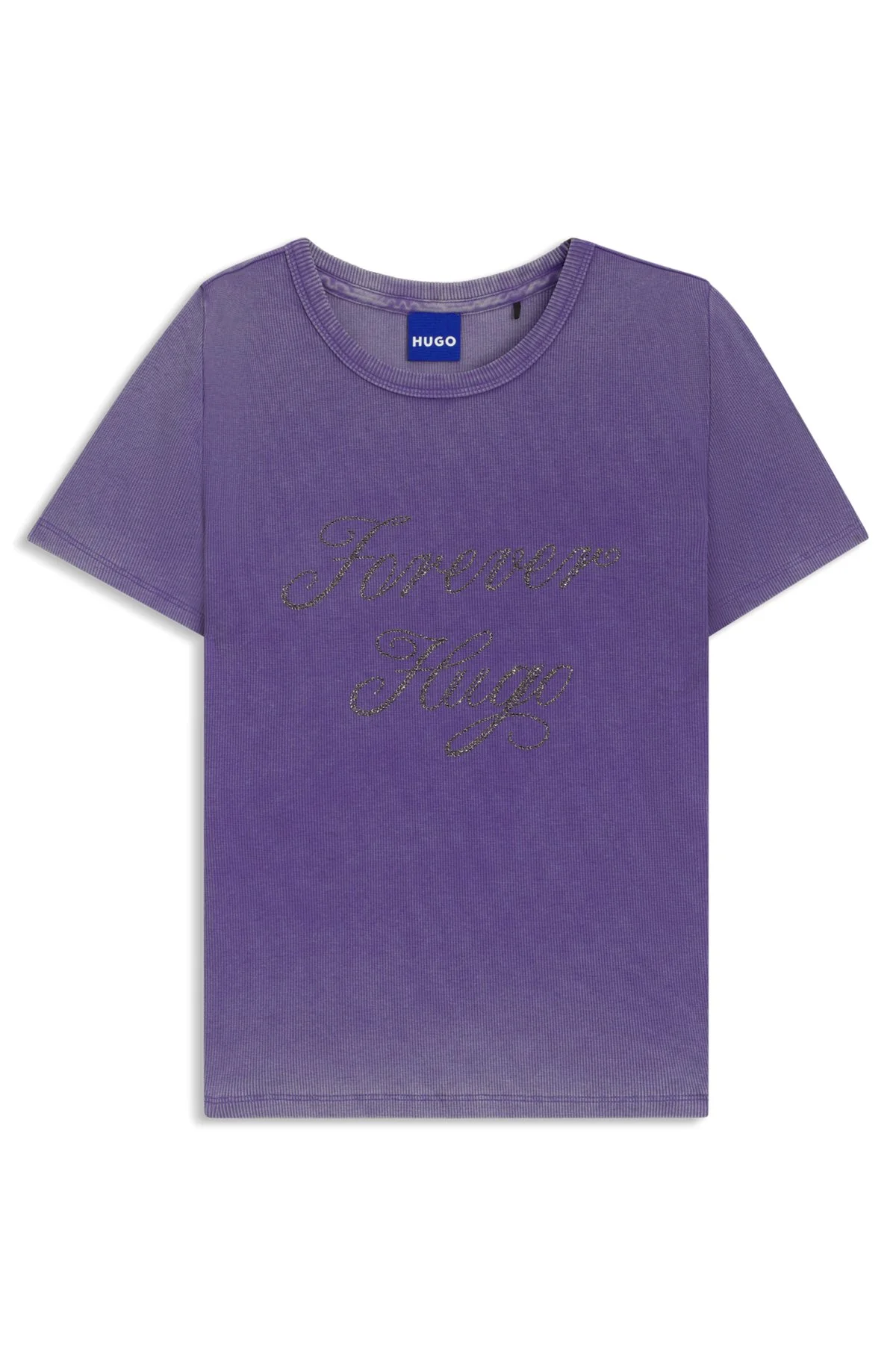 RHINESTONE-LOGO SLIM-FIT T-SHIRT IN STRETCH COTTON - 1