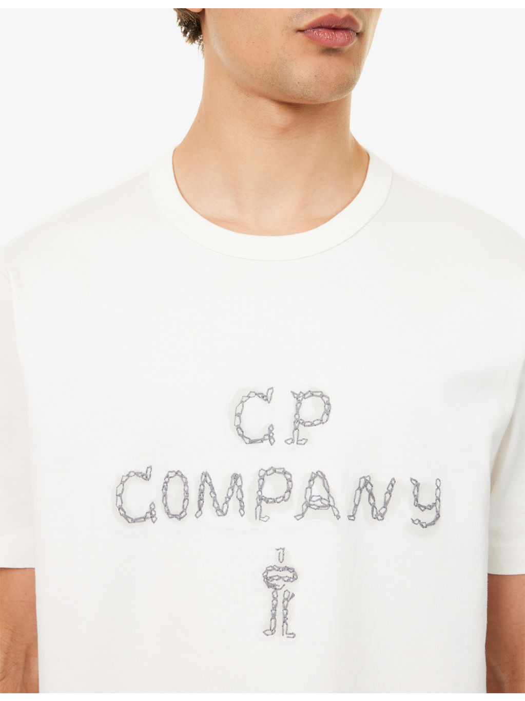 Embroidered-Text Relaxed-Fit Cotton T-Shirt - 5