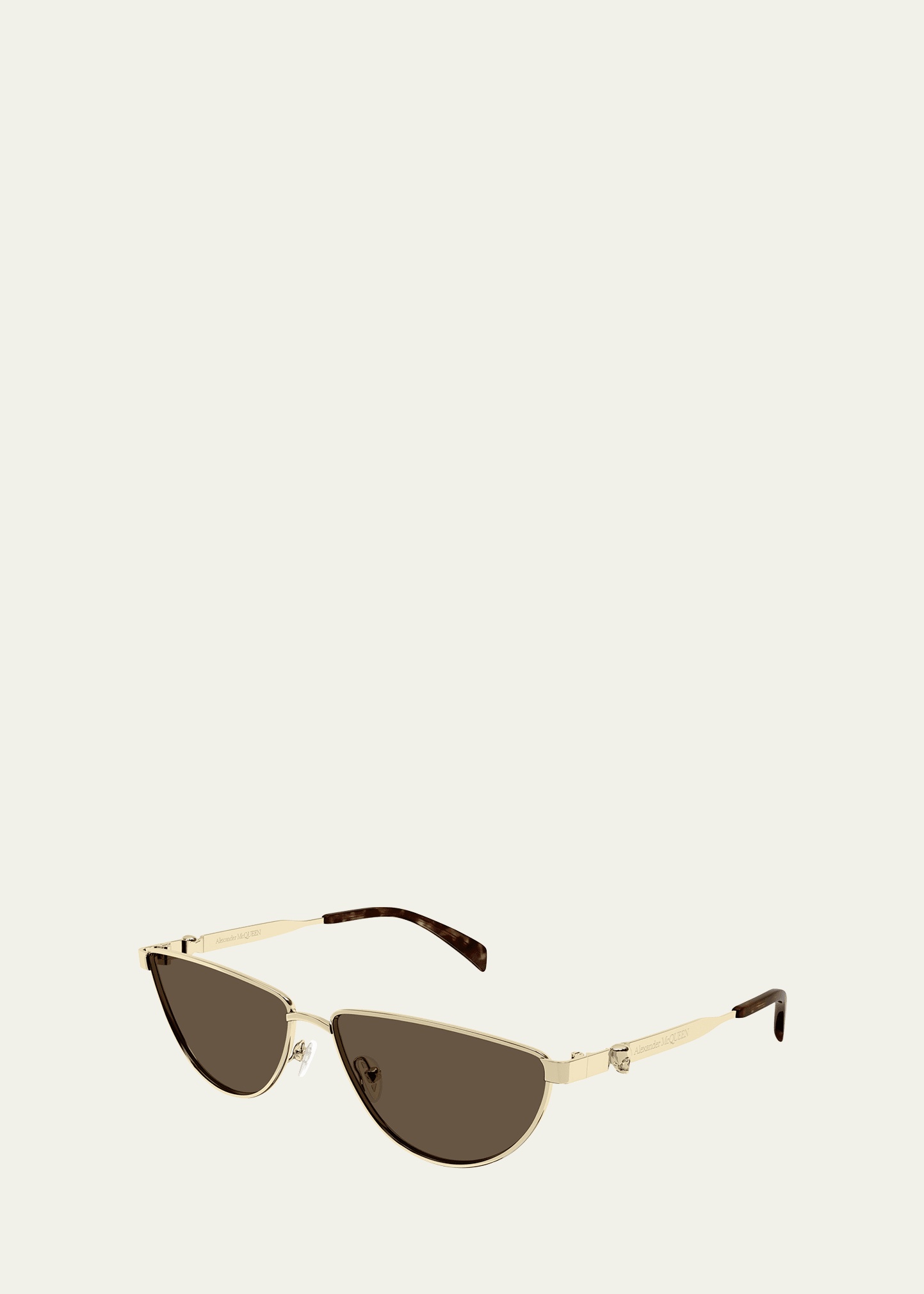 Skull Logo Metal Cat-Eye Sunglasses - 2