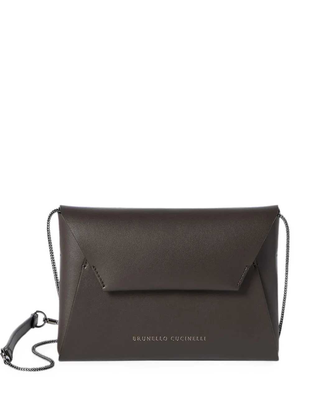 Duo pochette in calfskin with precious chain - 1