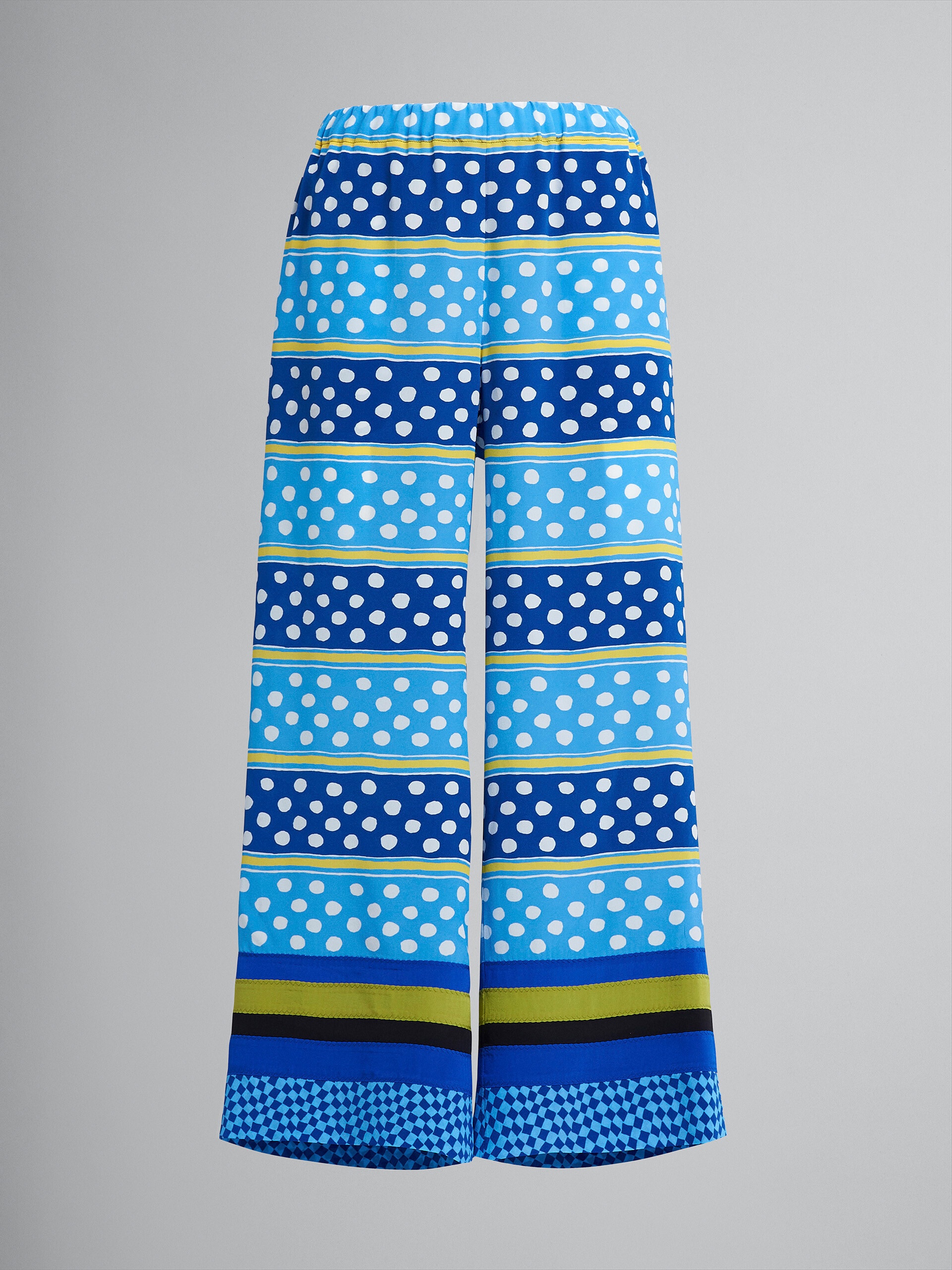 DOT & STRIPE SILK TROUSERS - 1