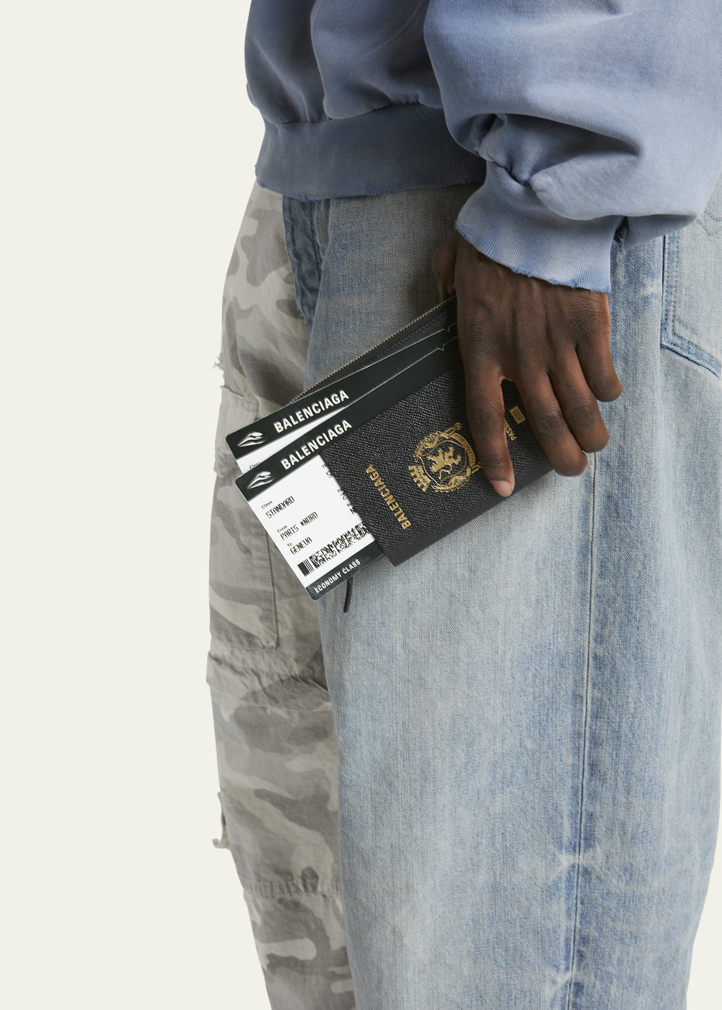 Men's Passport Zip Wallet with Strap - 2