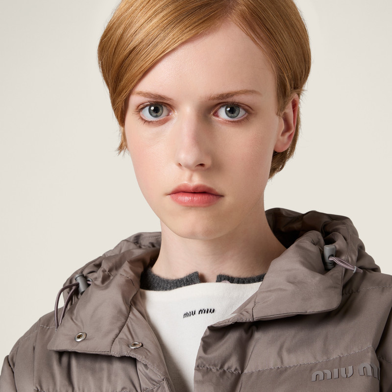 Technical pongé down jacket 5