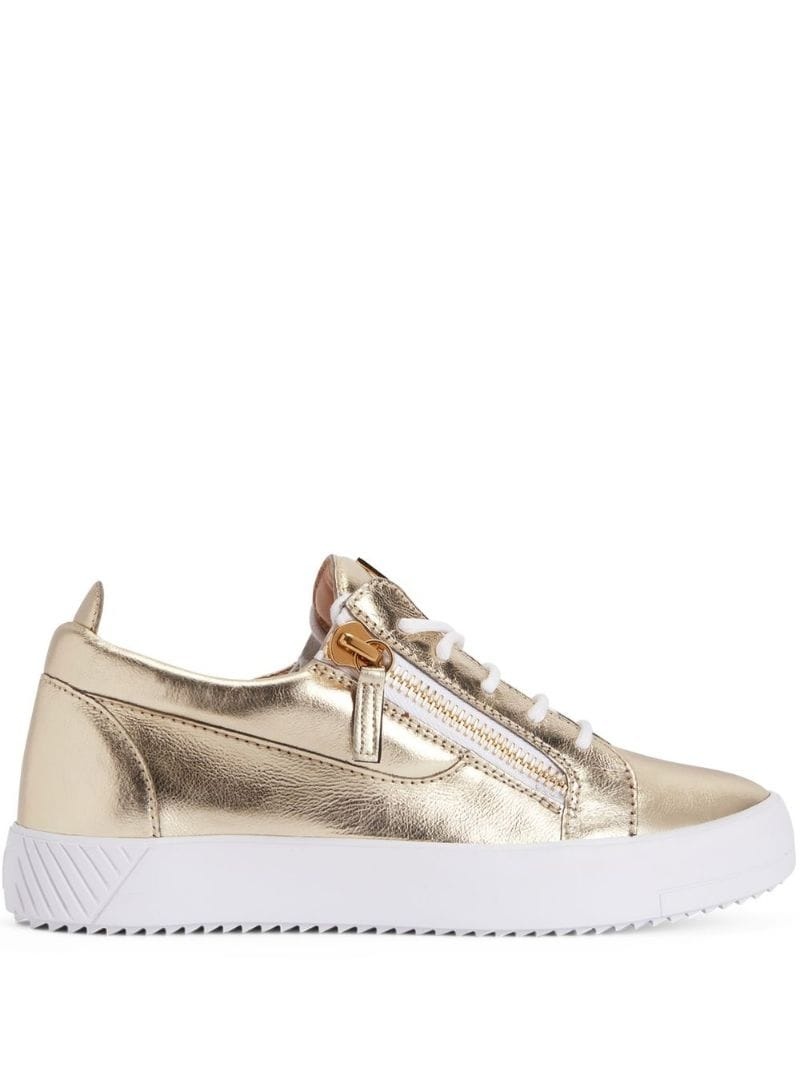 Nicki metallic-finish sneakers - 1