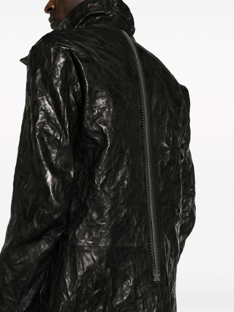 leather wrinkled-effect jacket 5