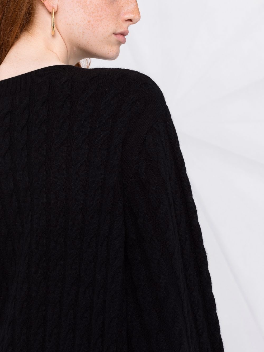 cable knit cashmere jumper - 5