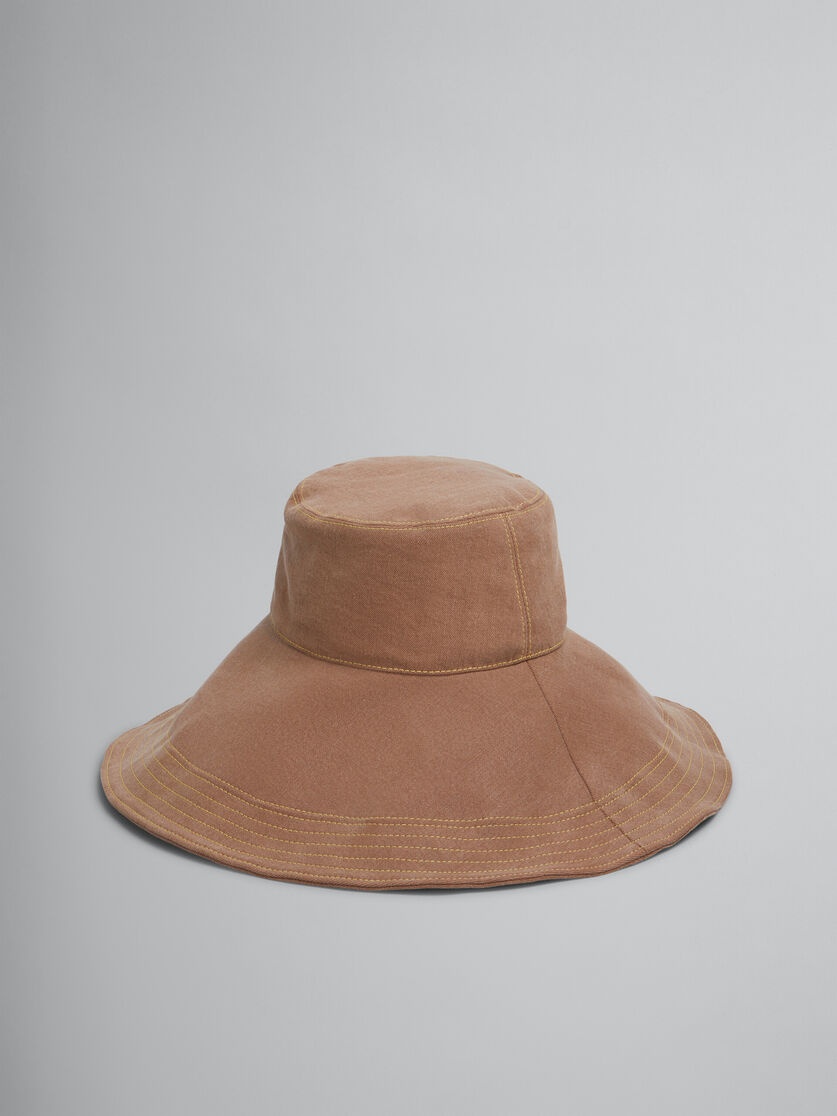 BROWN ORGANIC DENIM HAT - 1