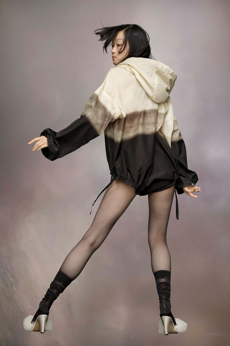 Trompe l'oeil pinstripe romper 4