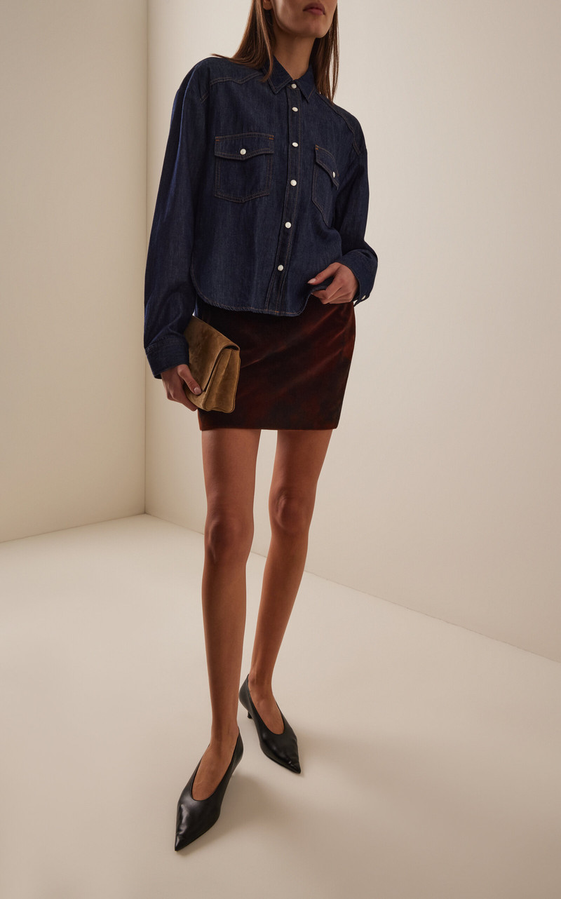 KALLMEYER Shiloh Cotton Mini Skirt red outlook