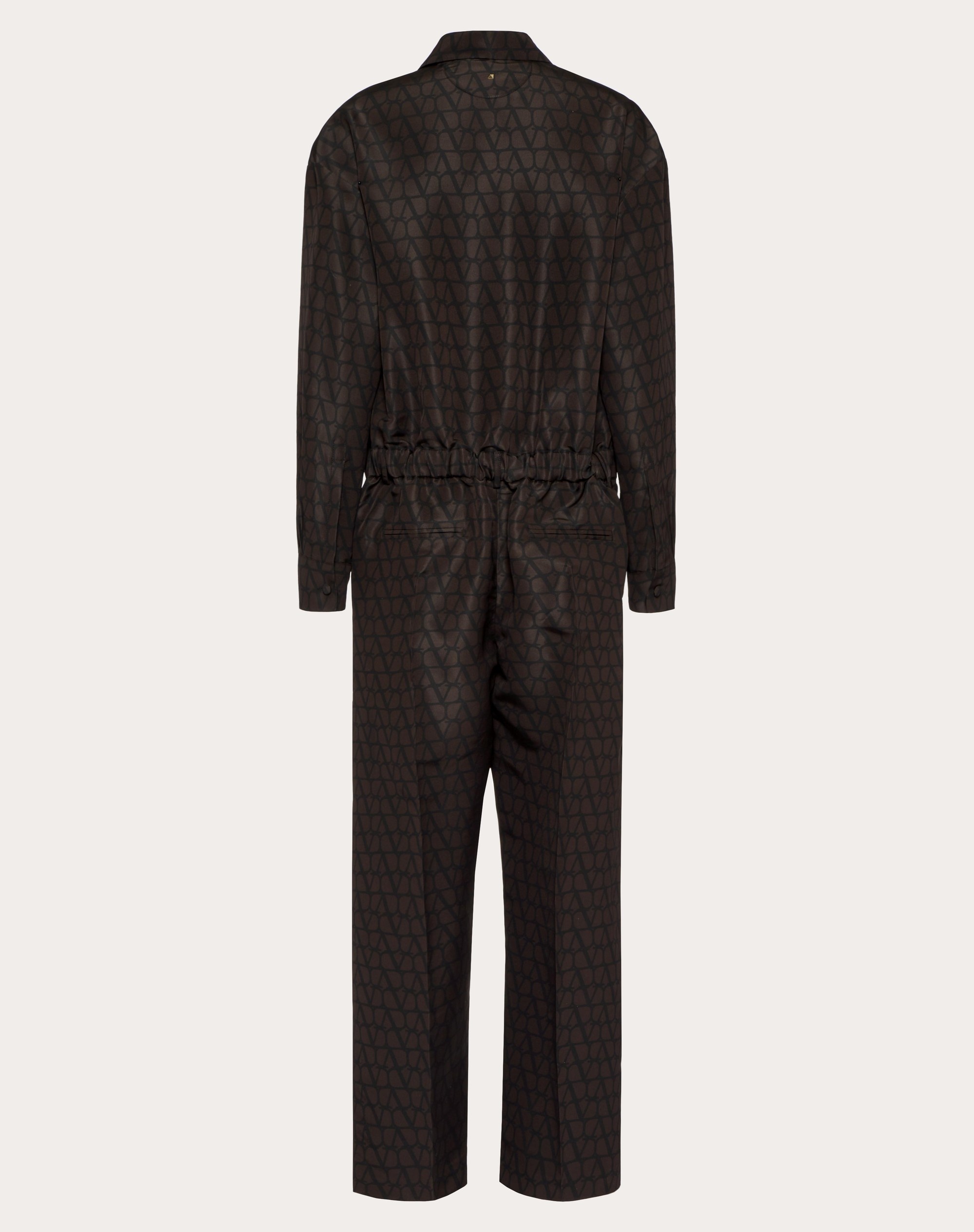 SILK FAILLE JUMPSUIT WITH ALL-OVER TOILE ICONOGRAPHE PRINT - 2