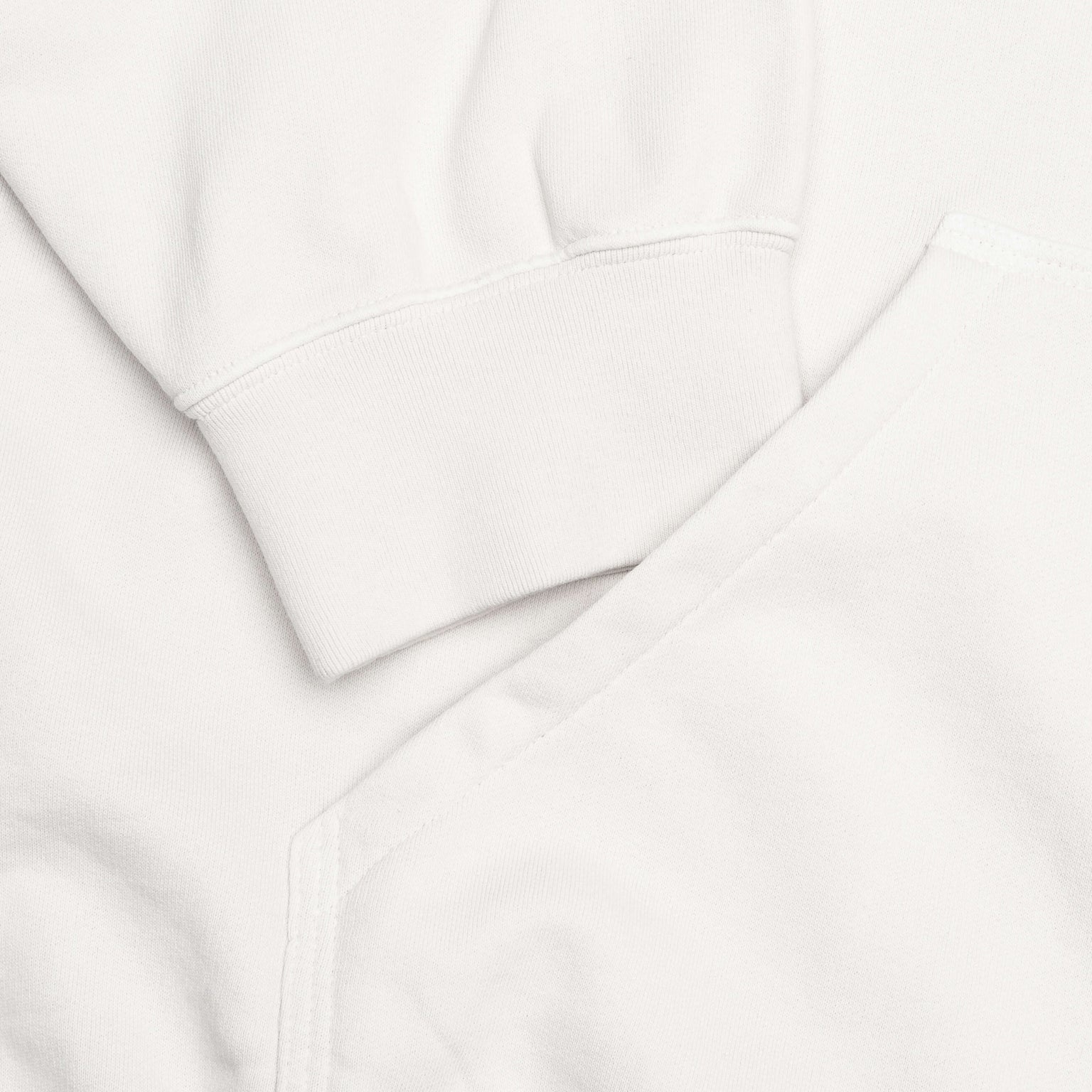 REVERSE APPLICATED STITCH LOGO ZIPPED HOODIE - ECRU - 4