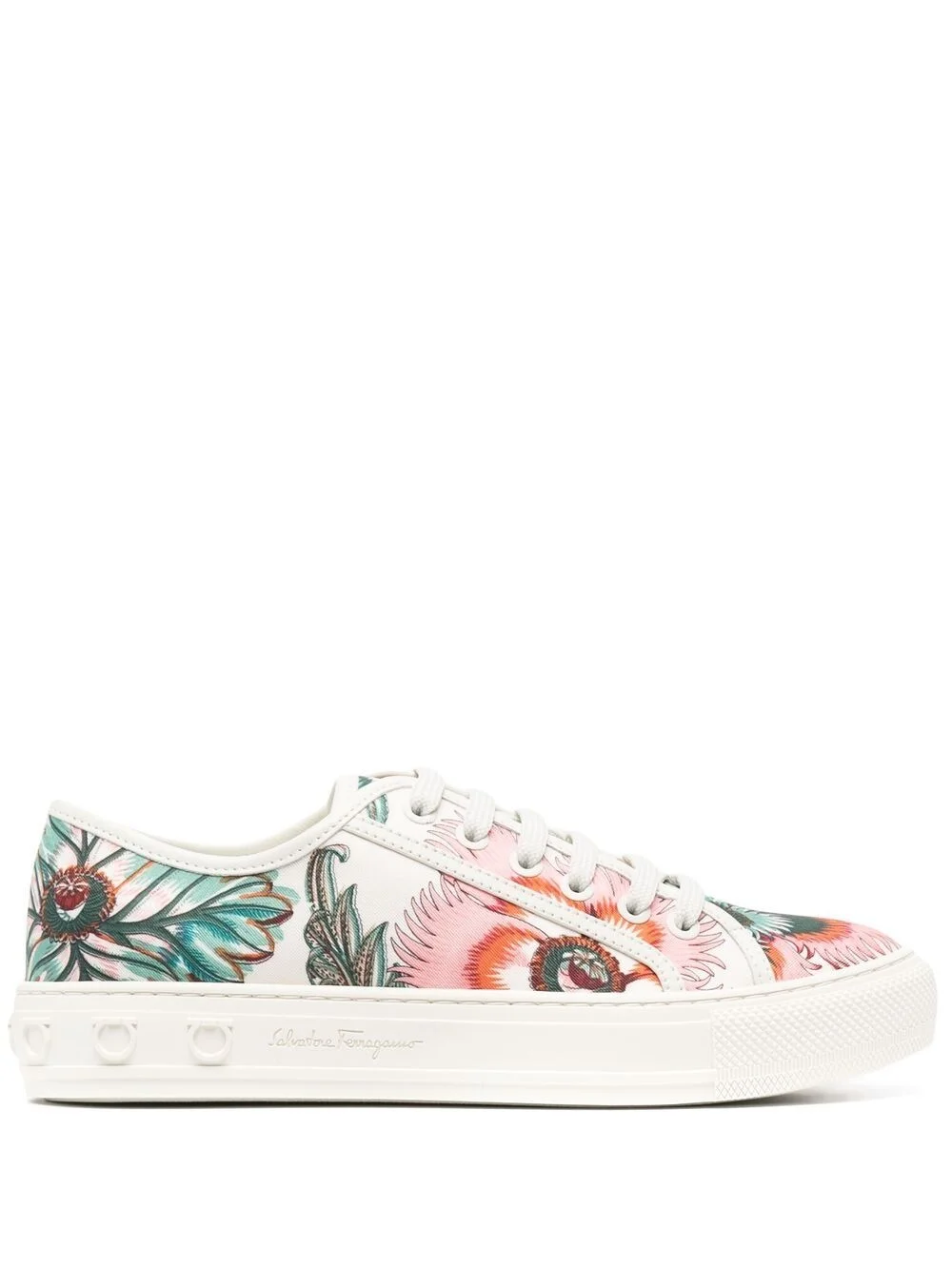Papavero-print low-top sneakers - 1