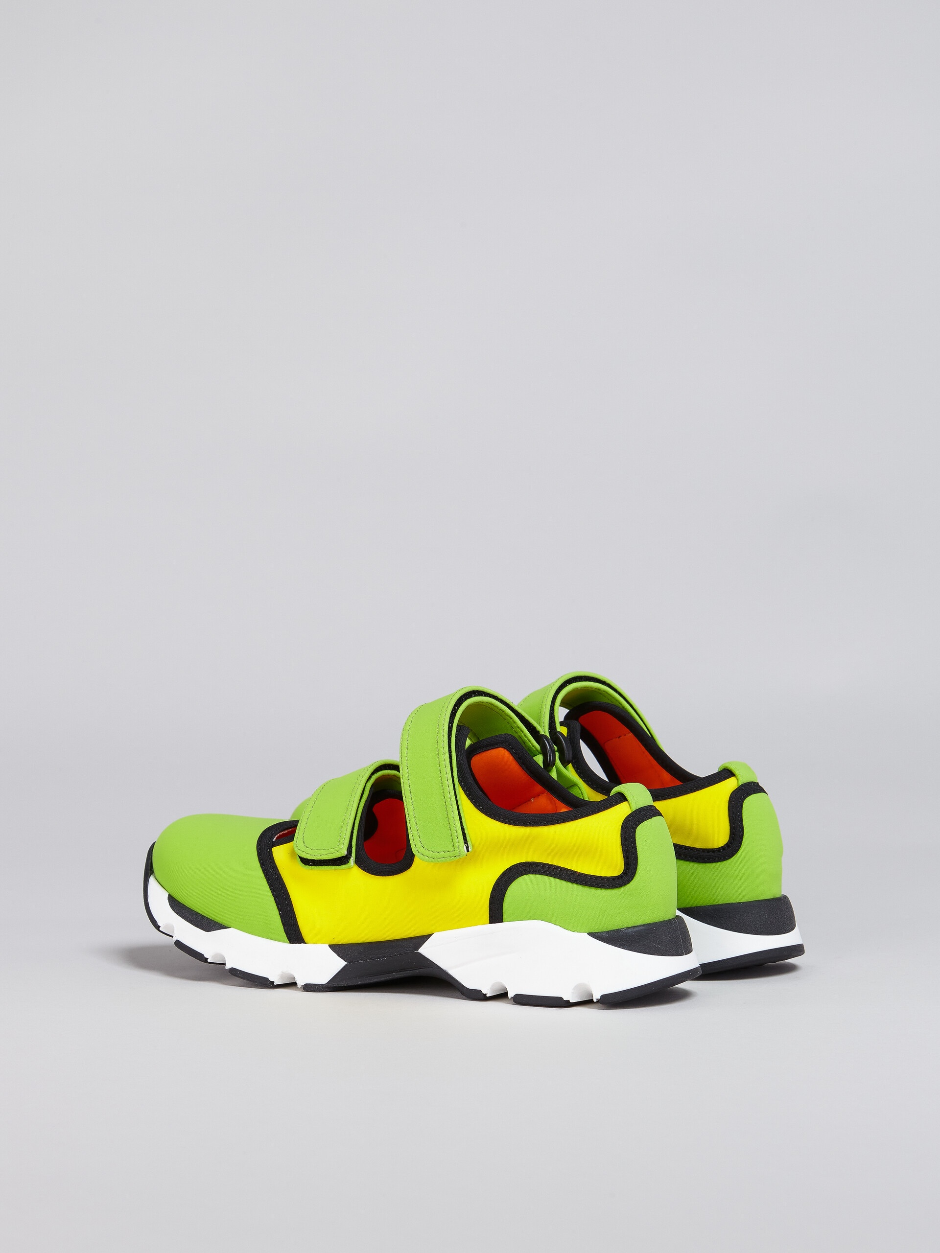YELLOW AND GREEN TECHNO FABRIC SNEAKER - 3