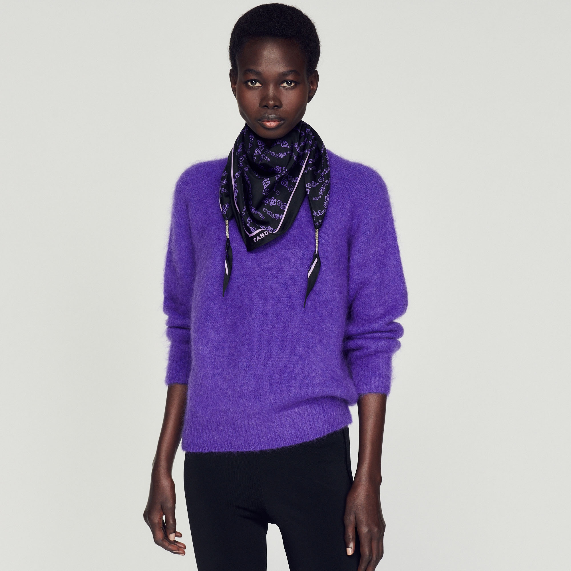 Printed silk scarf - 1