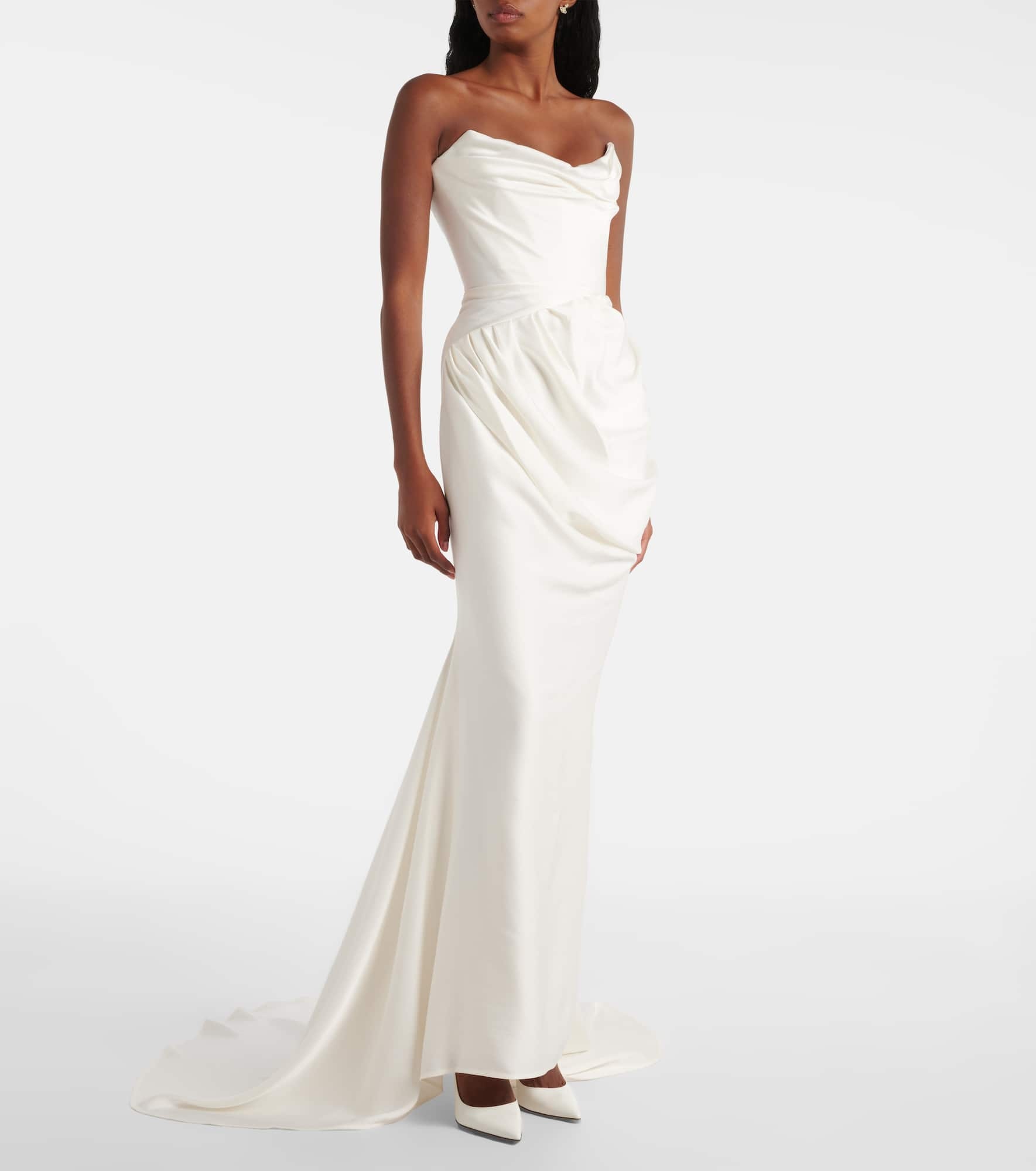 Bridal Vaida satin corset gown - 2