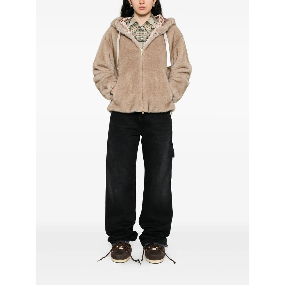 Herno Brown Jackets - Faux Fur & Shearling Jackets Women - 5