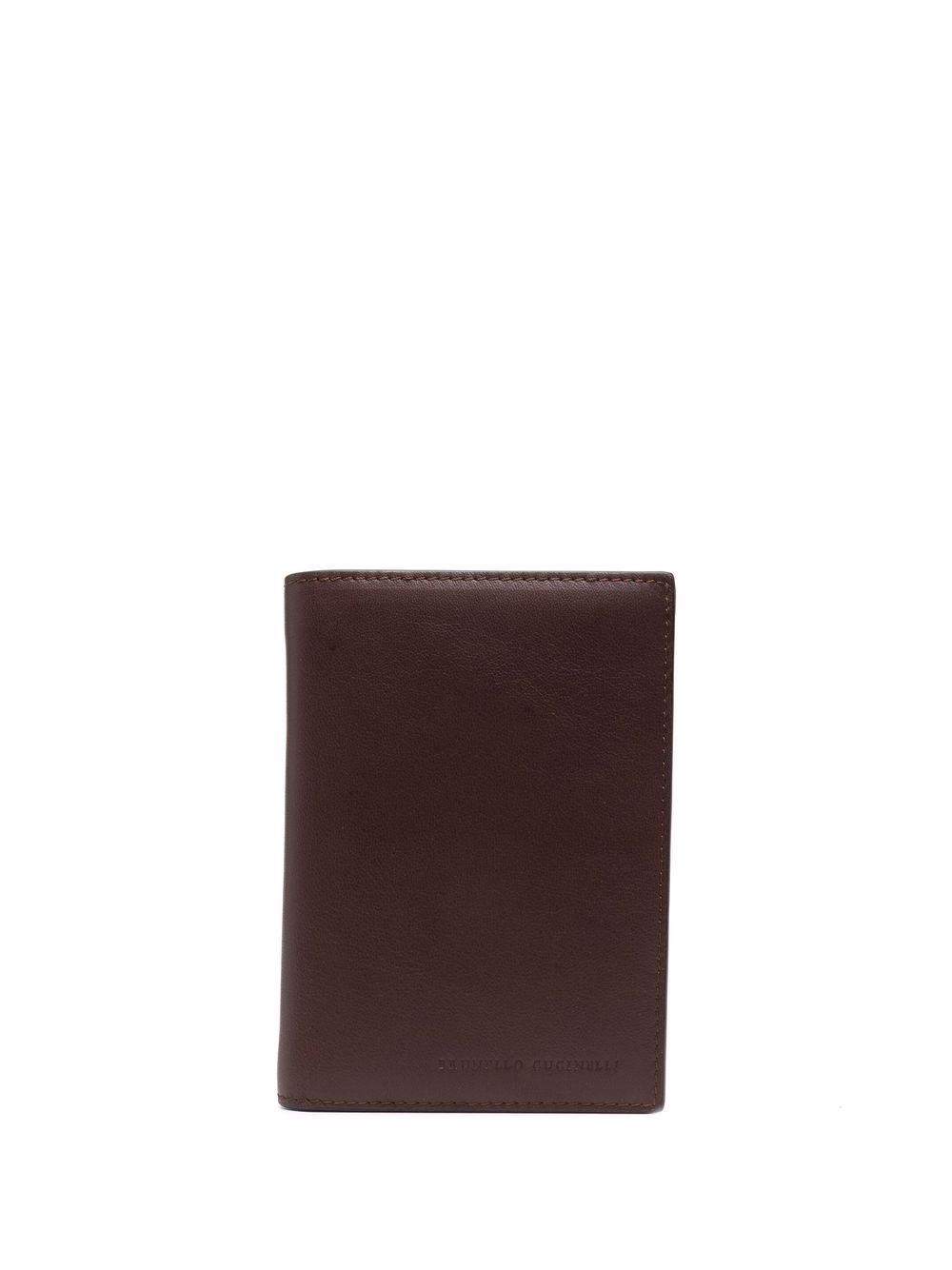 logo-stamp leather cardholder - 1