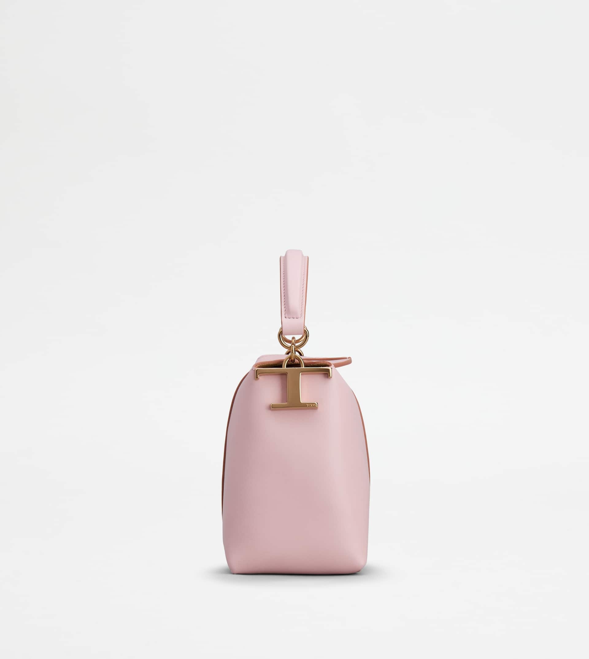 TOD'S T CASE TOTE MESSENGER BAG IN LEATHER MICRO - PINK - 2