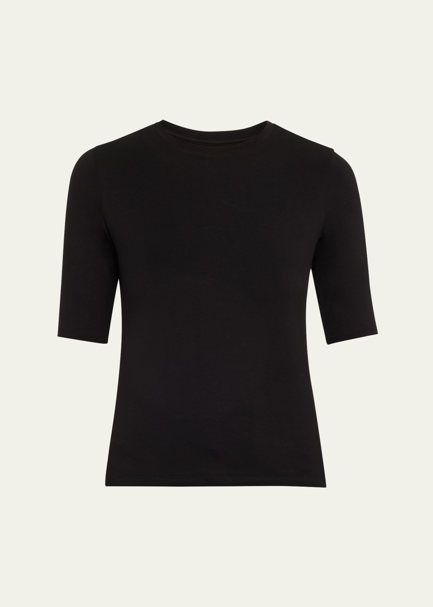 Saundra Crewneck Half-Sleeve Top - 1