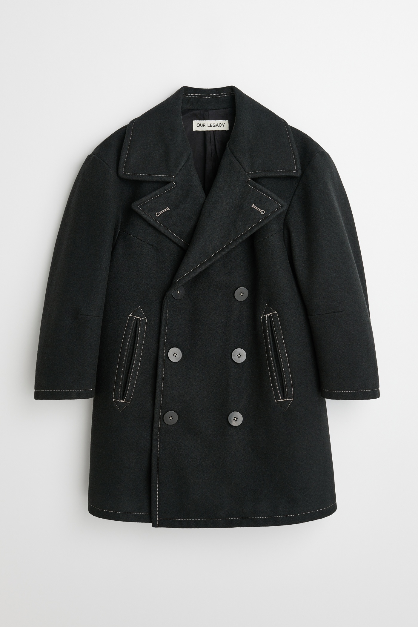 Shrunken Peacoat Obsidian Bath Wool - 6