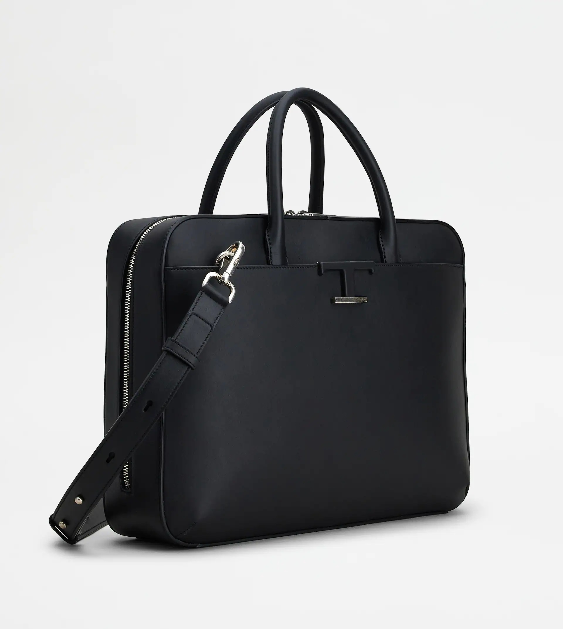 TIMELESS BRIEFCASE IN LEATHER MEDIUM - BLACK - 3