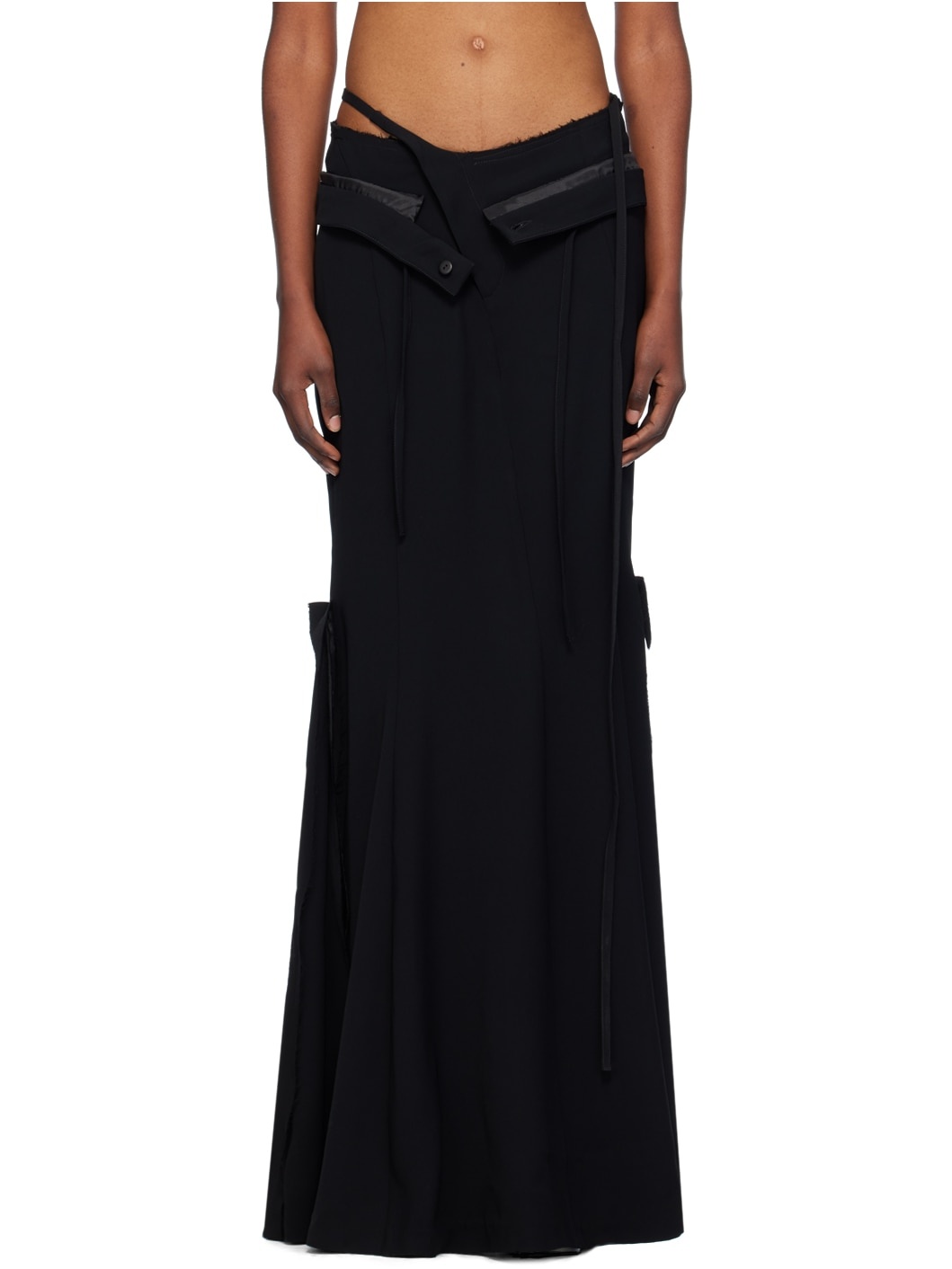 Black Mermaid Suit Maxi Skirt - 1