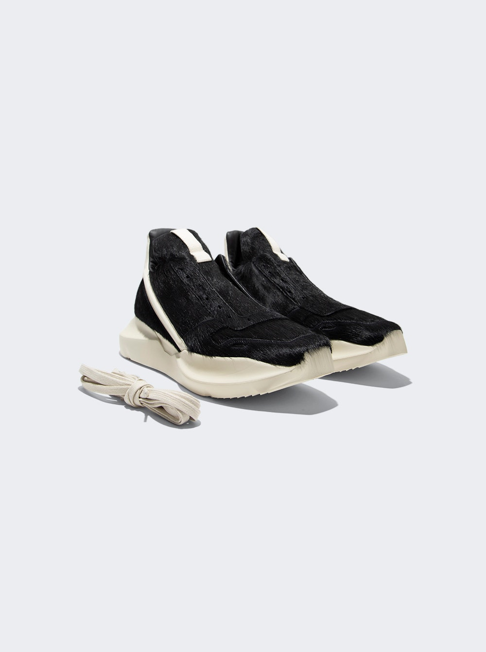 Geo Geth Runner Sneakers Black and Milk White - 5