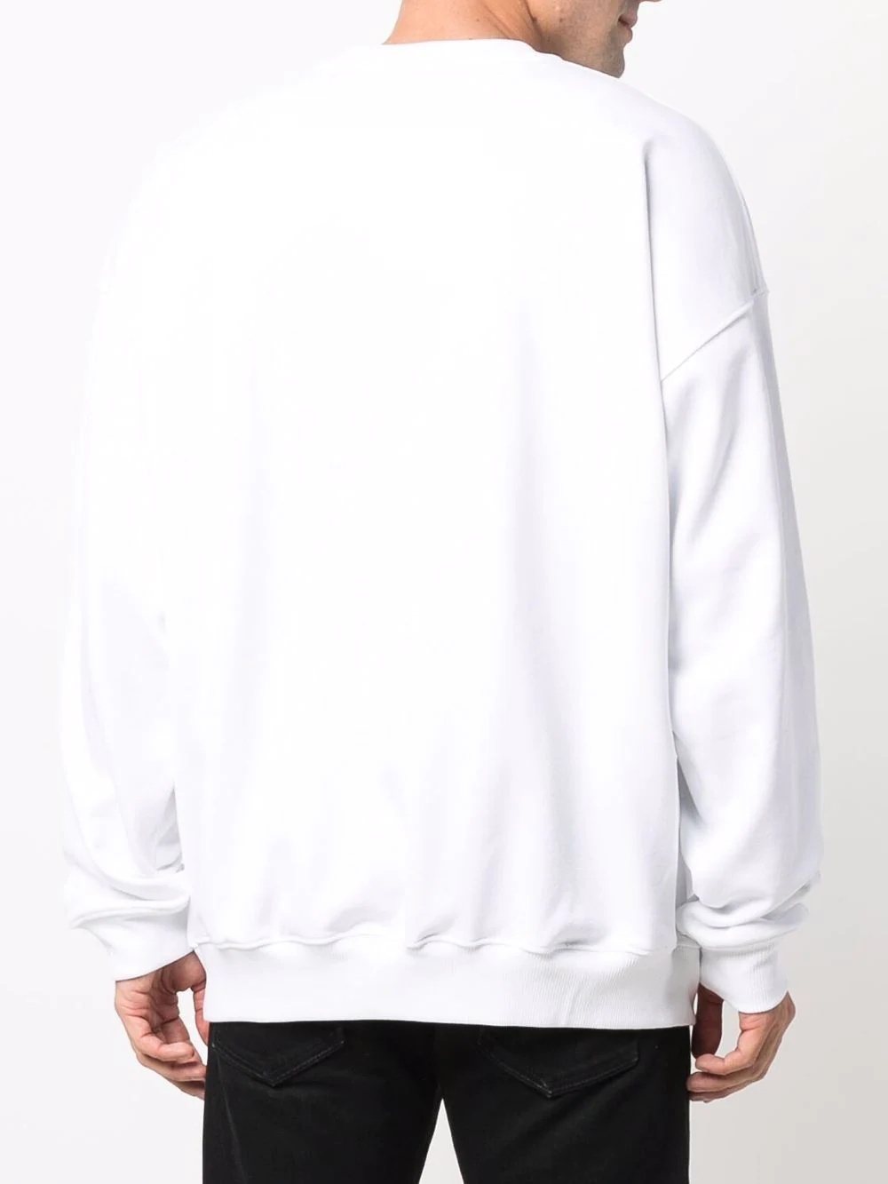 logo-print cotton sweatshirt - 4