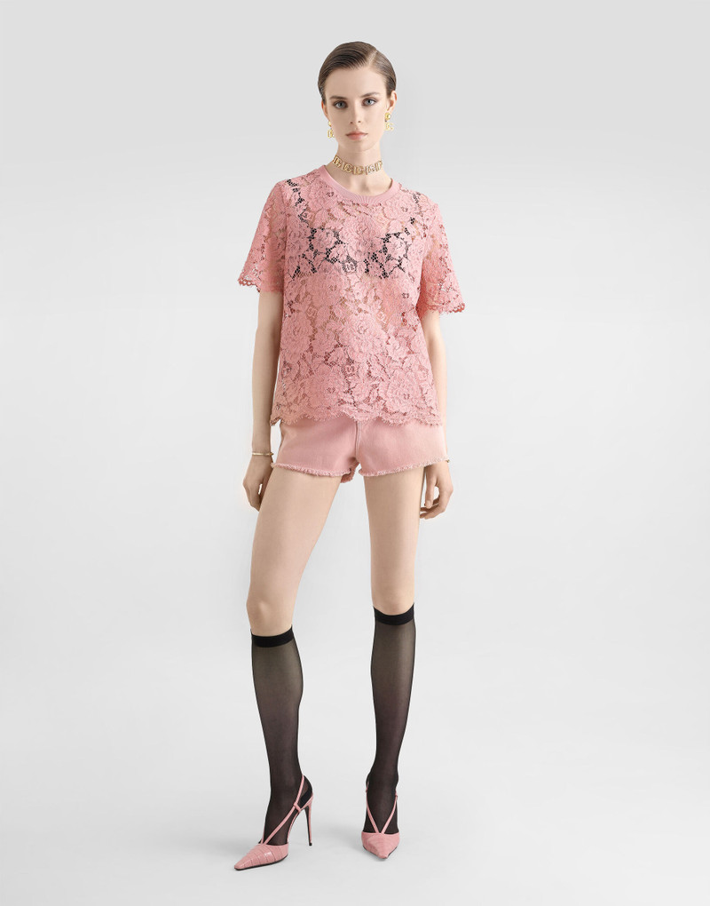 Dolce & Gabbana Short-sleeved Cordonetto lace T-shirt outlook