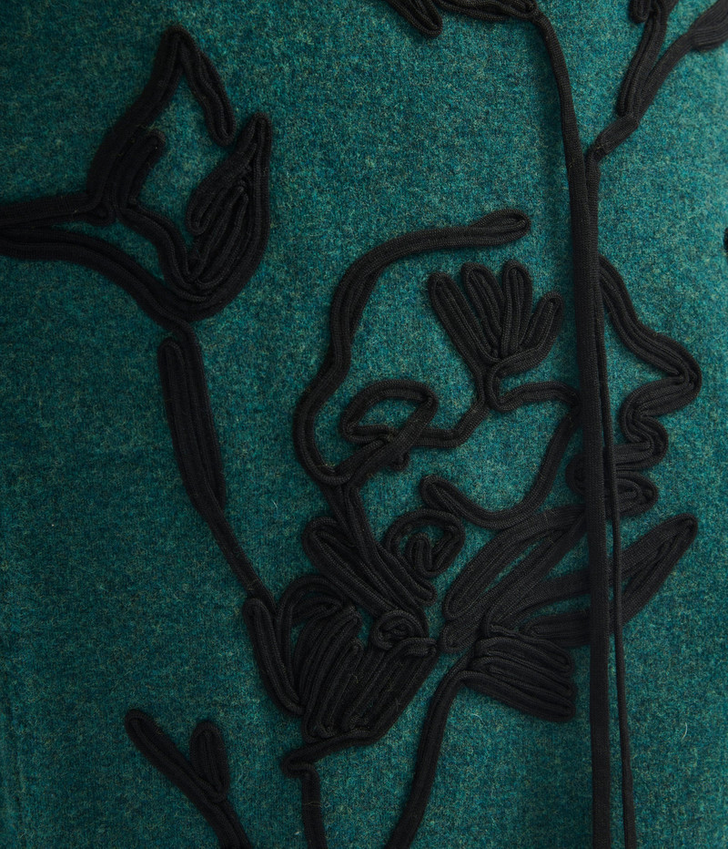 EMBROIDERED MERINO WOOL PENCIL SKIRT 5