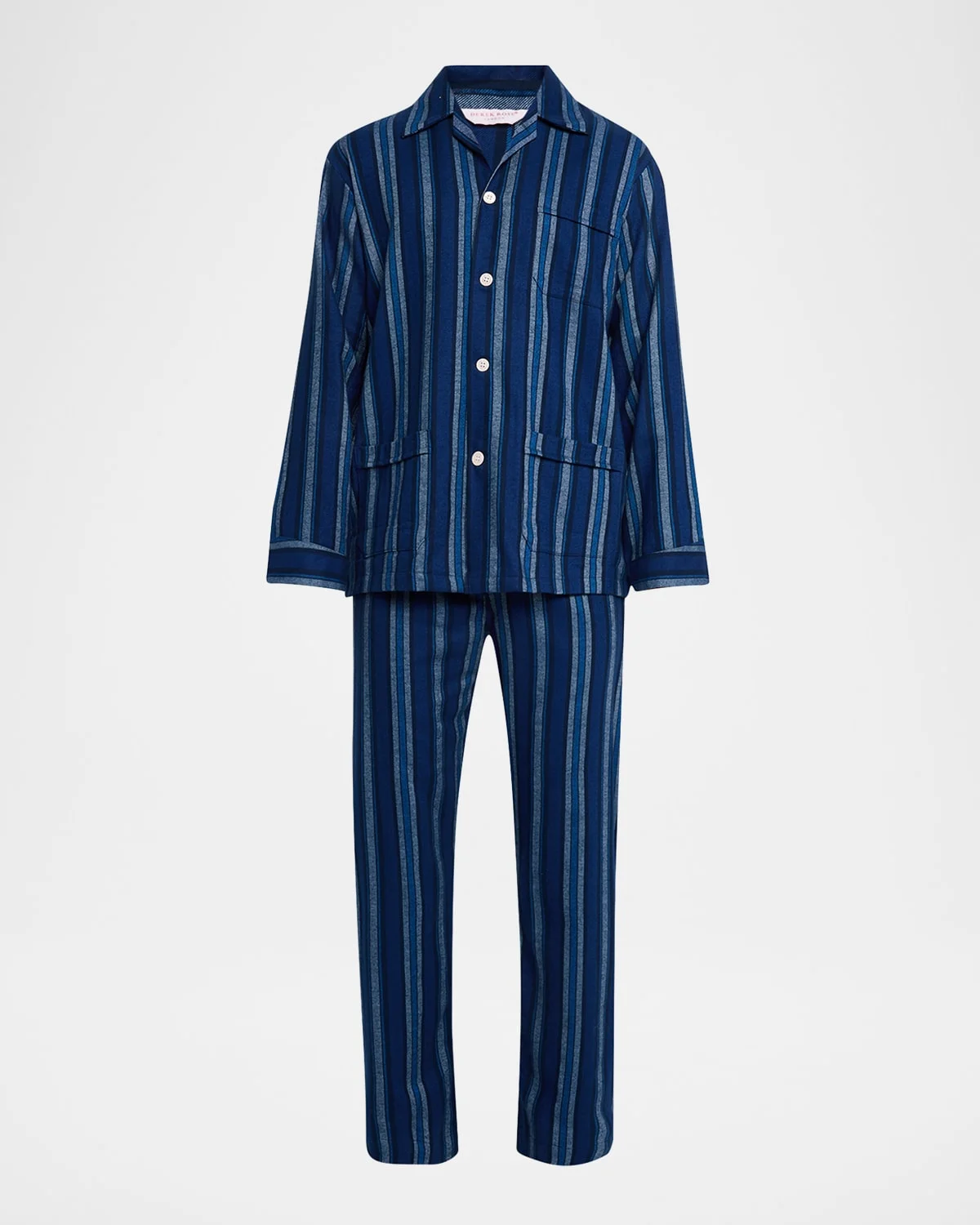 Men's Kleburn Stripe Flannel Long Pajama Set - 1