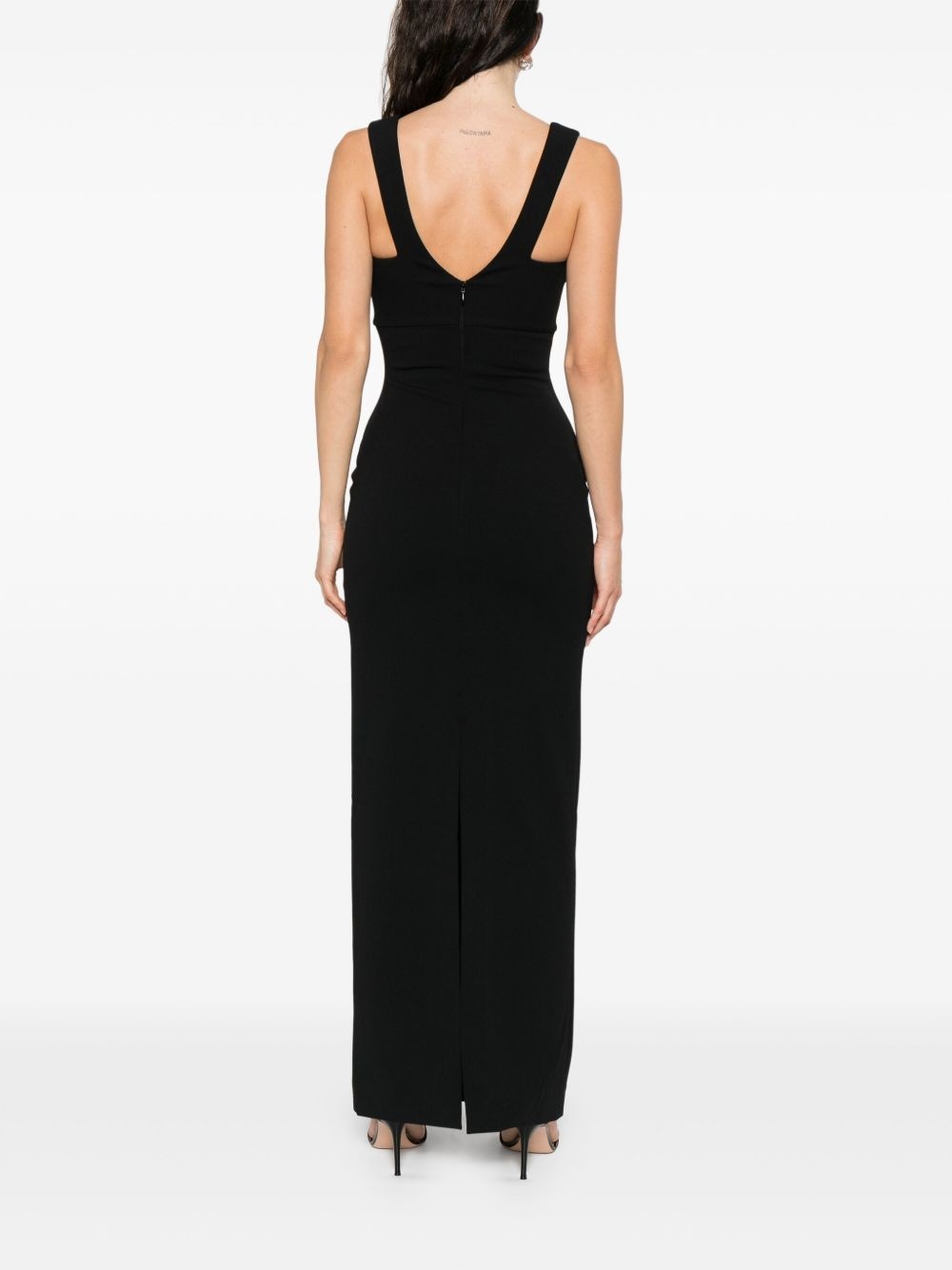 v-neck dress - 4