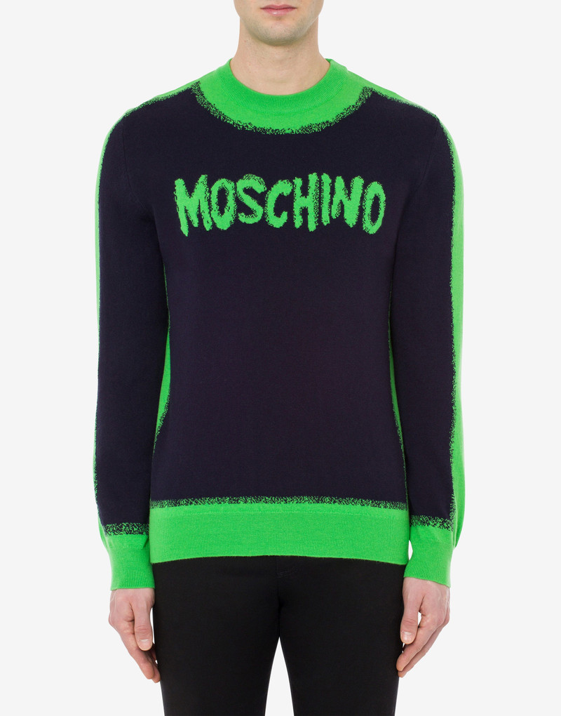 MOSCHINO PAINT WOOL AND CASHMERE PULLOVER 3