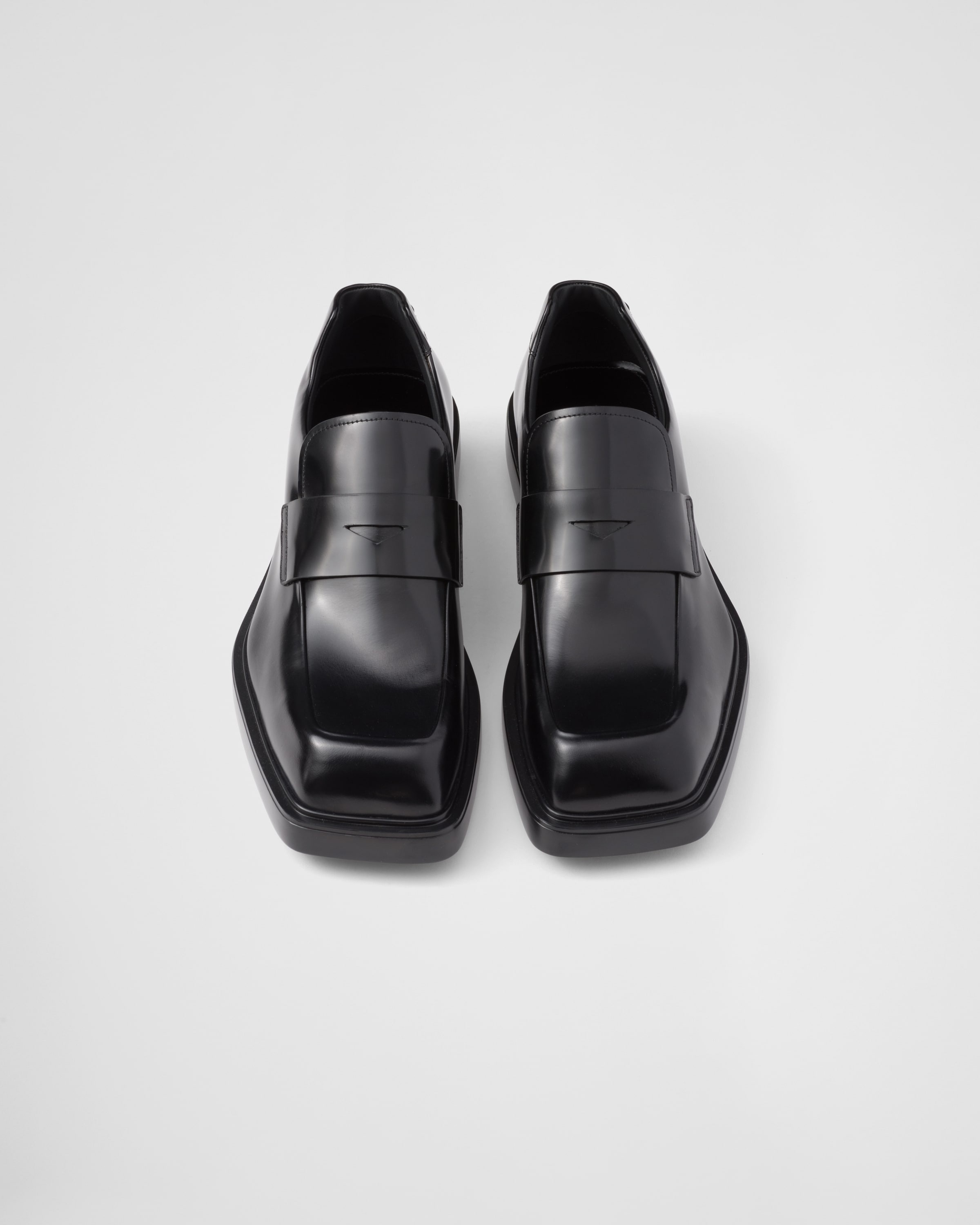 Brushed leather loafers - 4