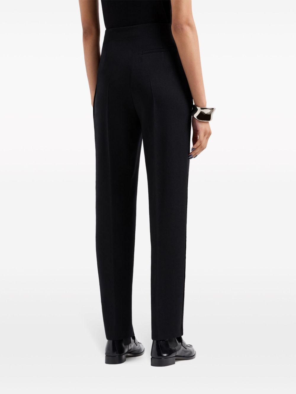 high-waisted wool trousers - 3