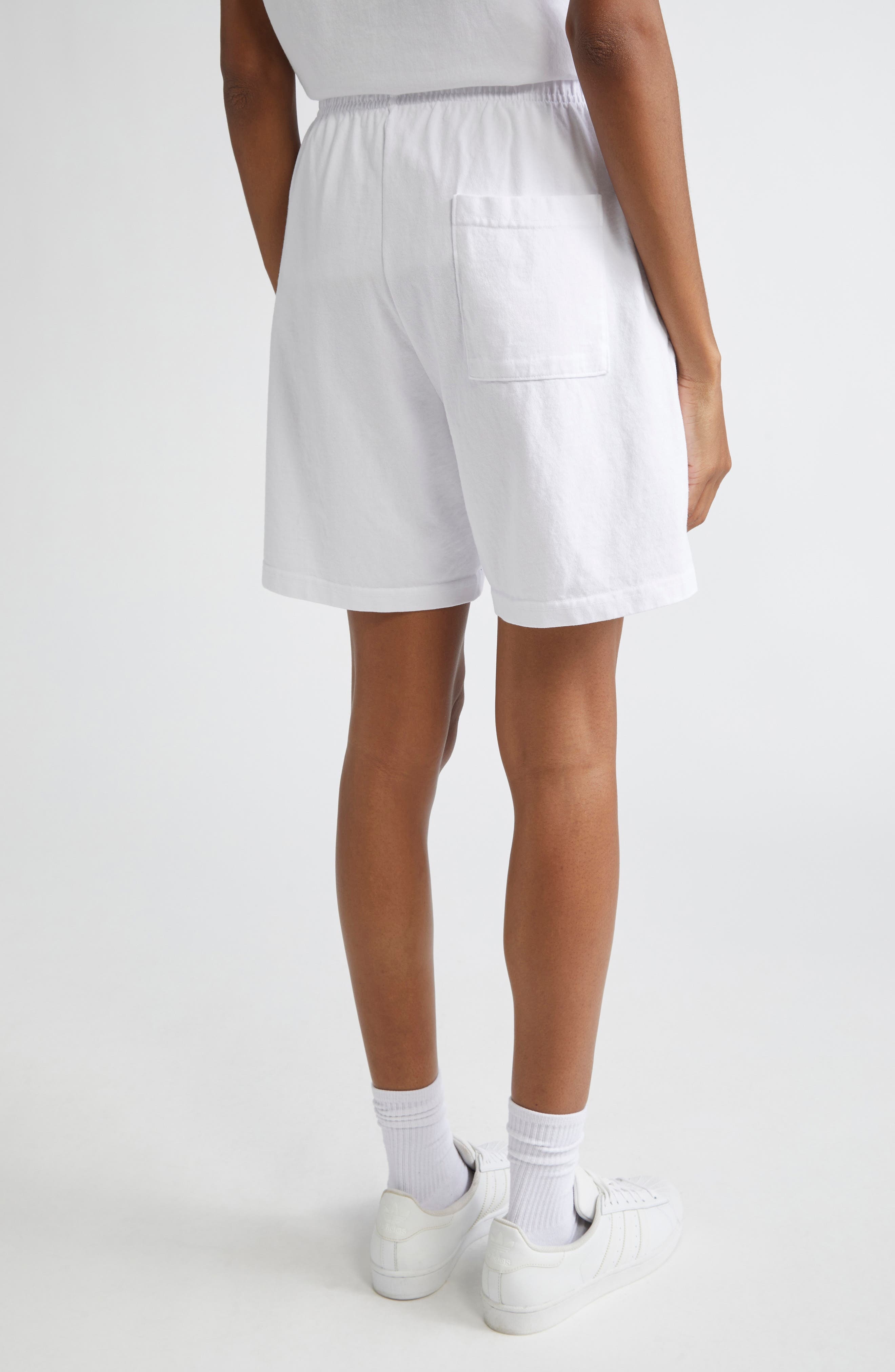 Sporty & Rich NY '94 Gym Shorts in Open White at Nordstrom - 3