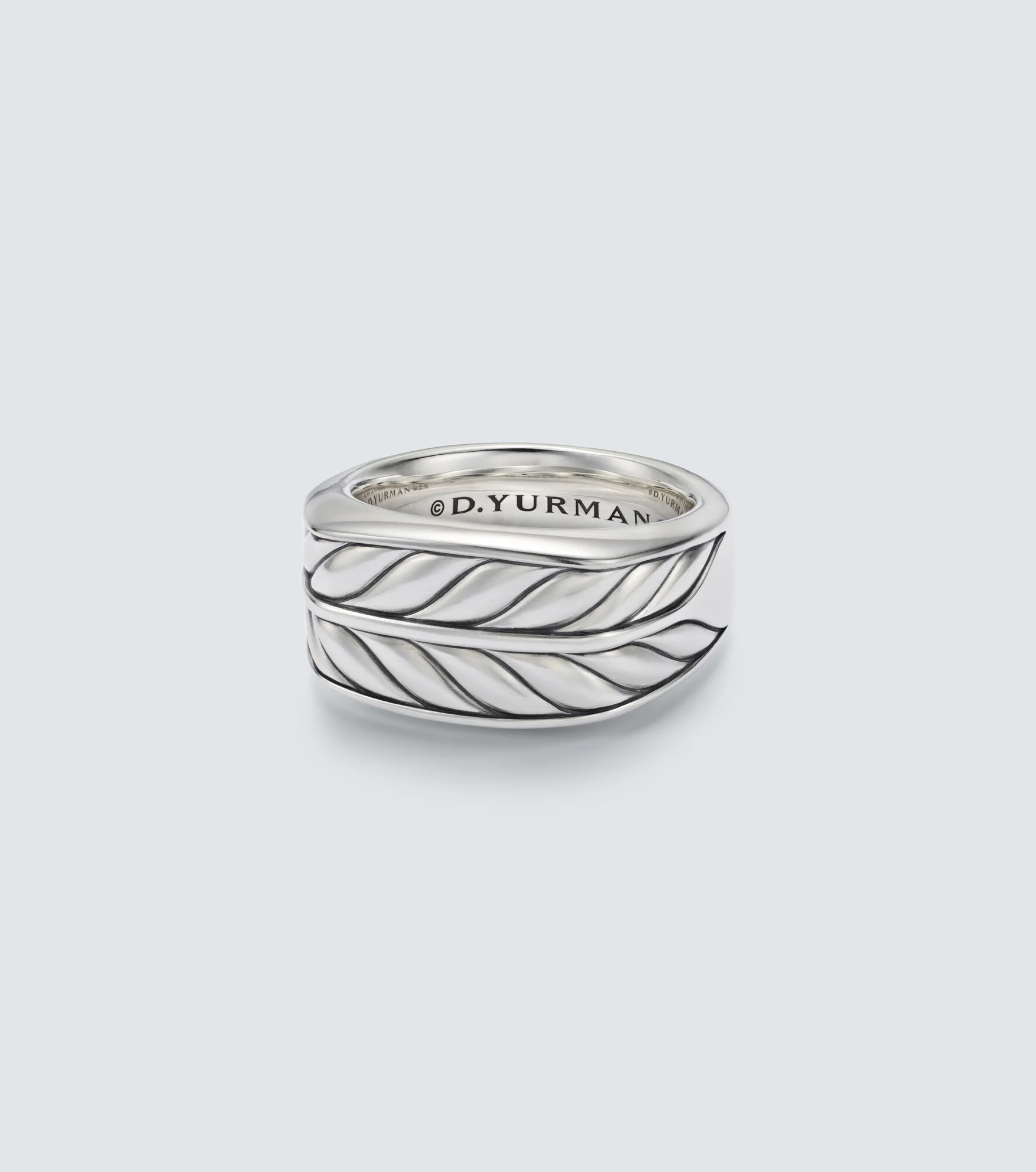 Chevron sterling silver ring - 1