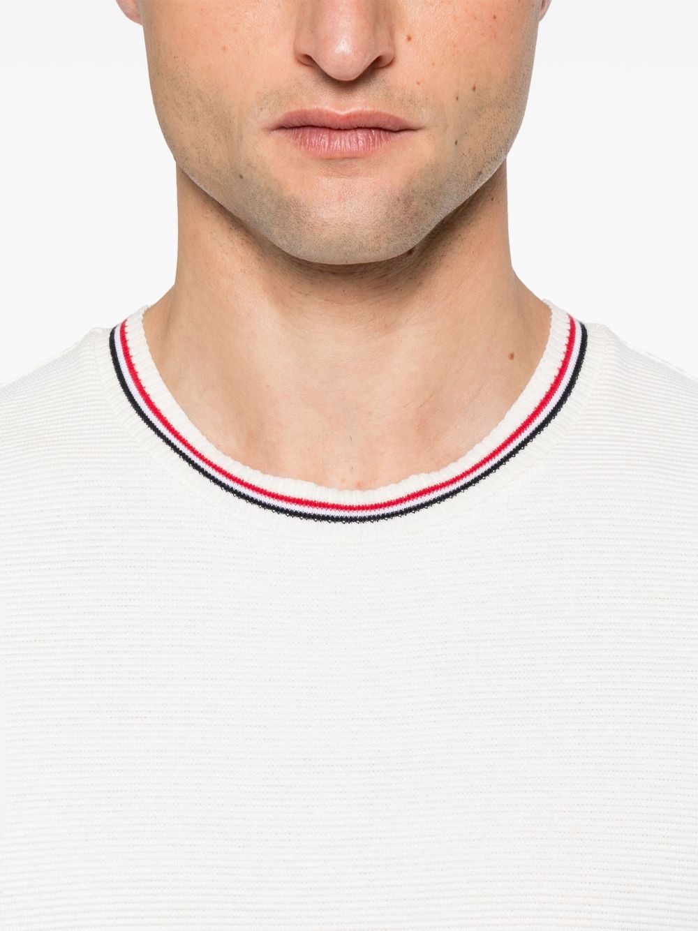 RWB stripe-detail T-shirt - 4