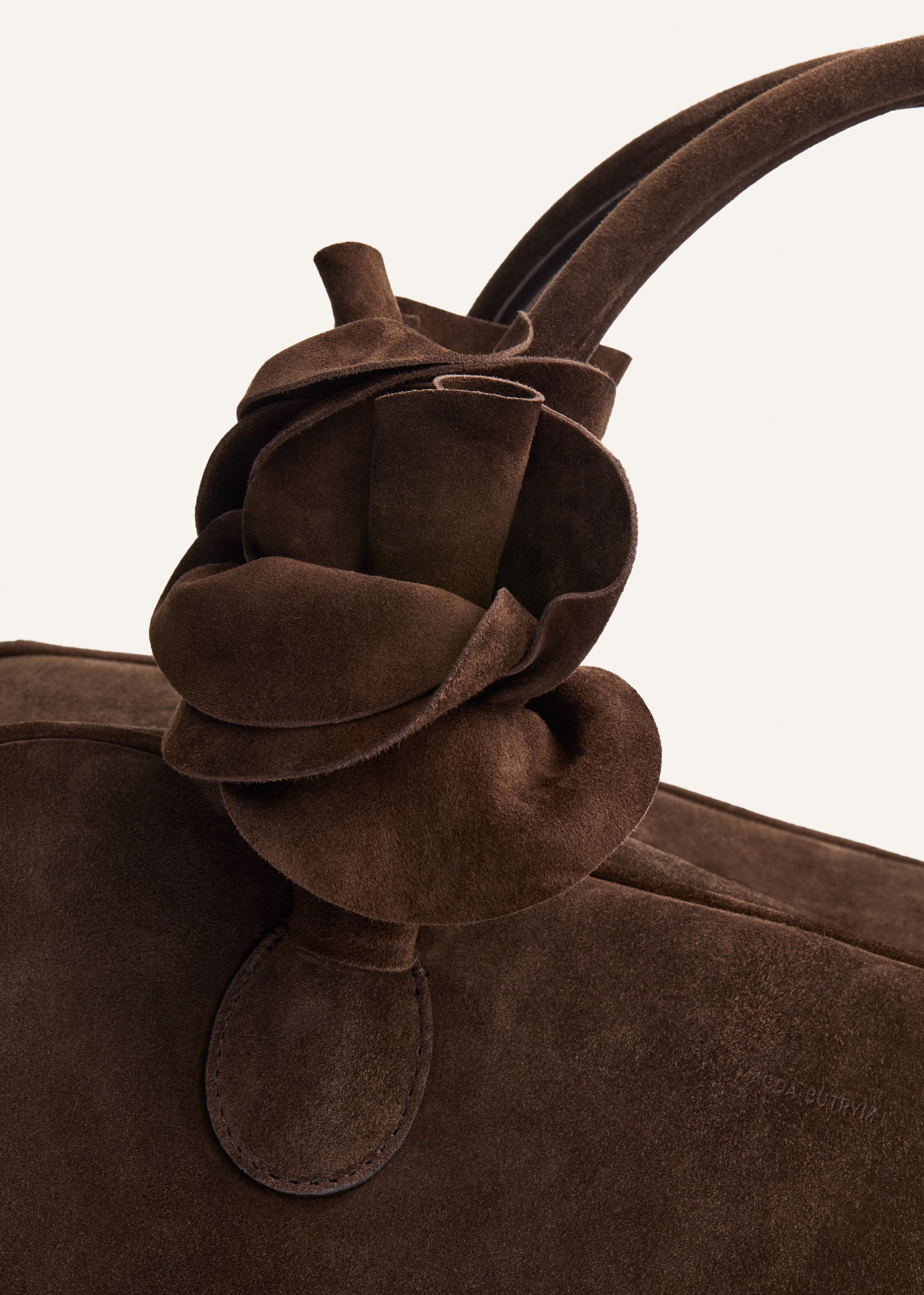 Brigitte bag in brown suede and silver - 3