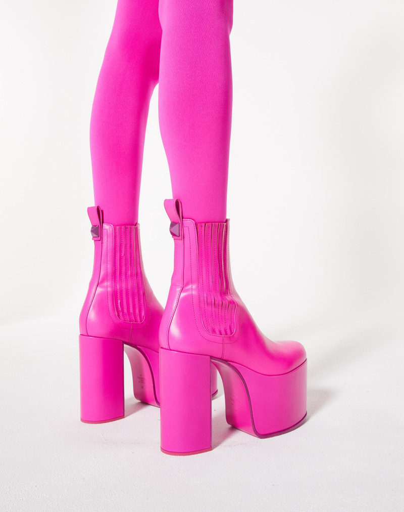 Valentino VALENTINO GARAVANI CLUB PLATFORM ANKLE BOOT IN CALFSKIN LEATHER 125MM outlook