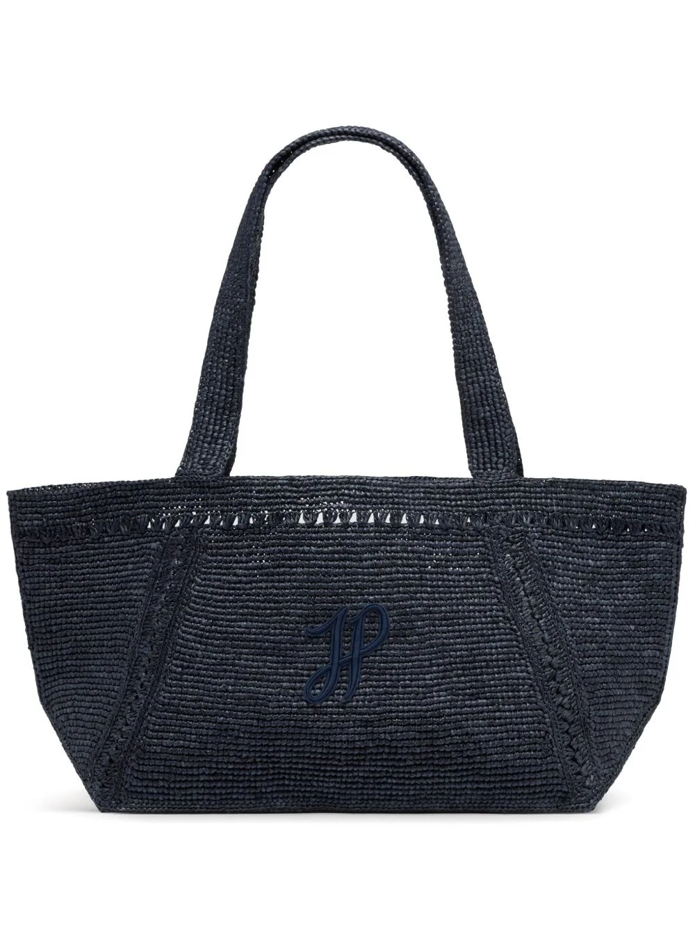 large JP monogram trapeze-design tote bag - 1