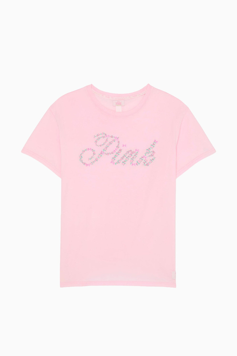 PINK x LoveShackFancy Campus Cotton Tee 1