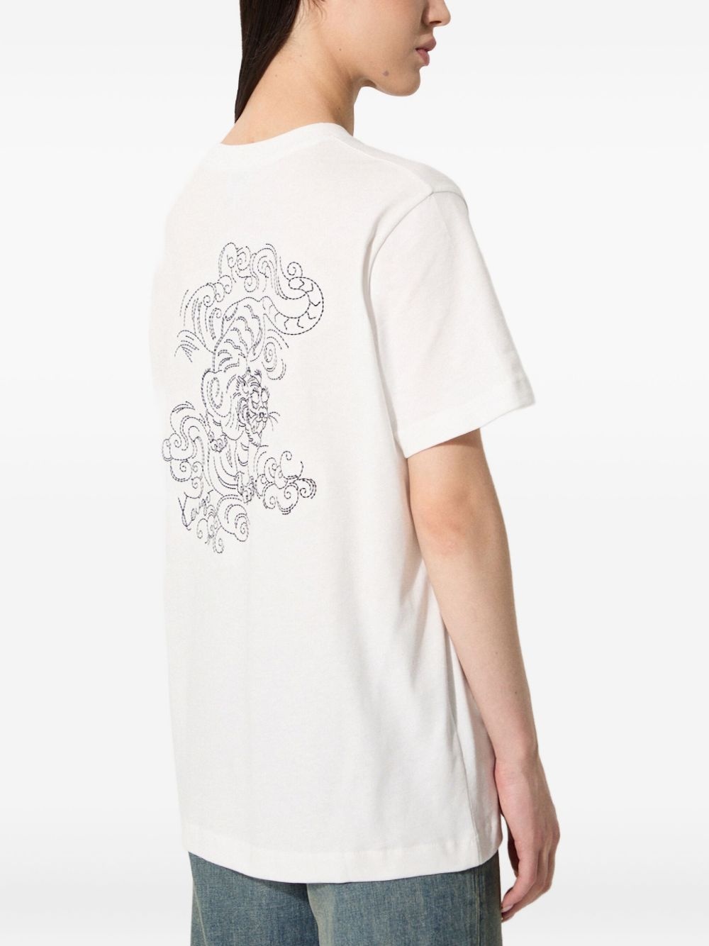 tiger embroidery T-shirt - 4