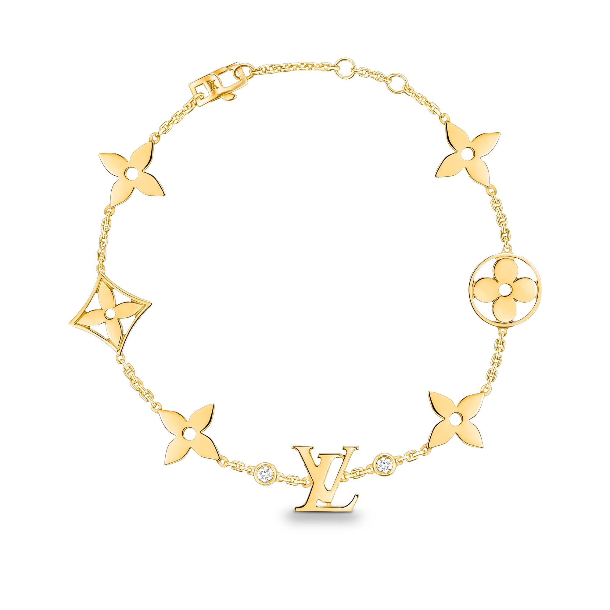 IDYLLE BLOSSOM MONOGRAM BRACELET, YELLOW GOLD AND DIAMONDS - 3