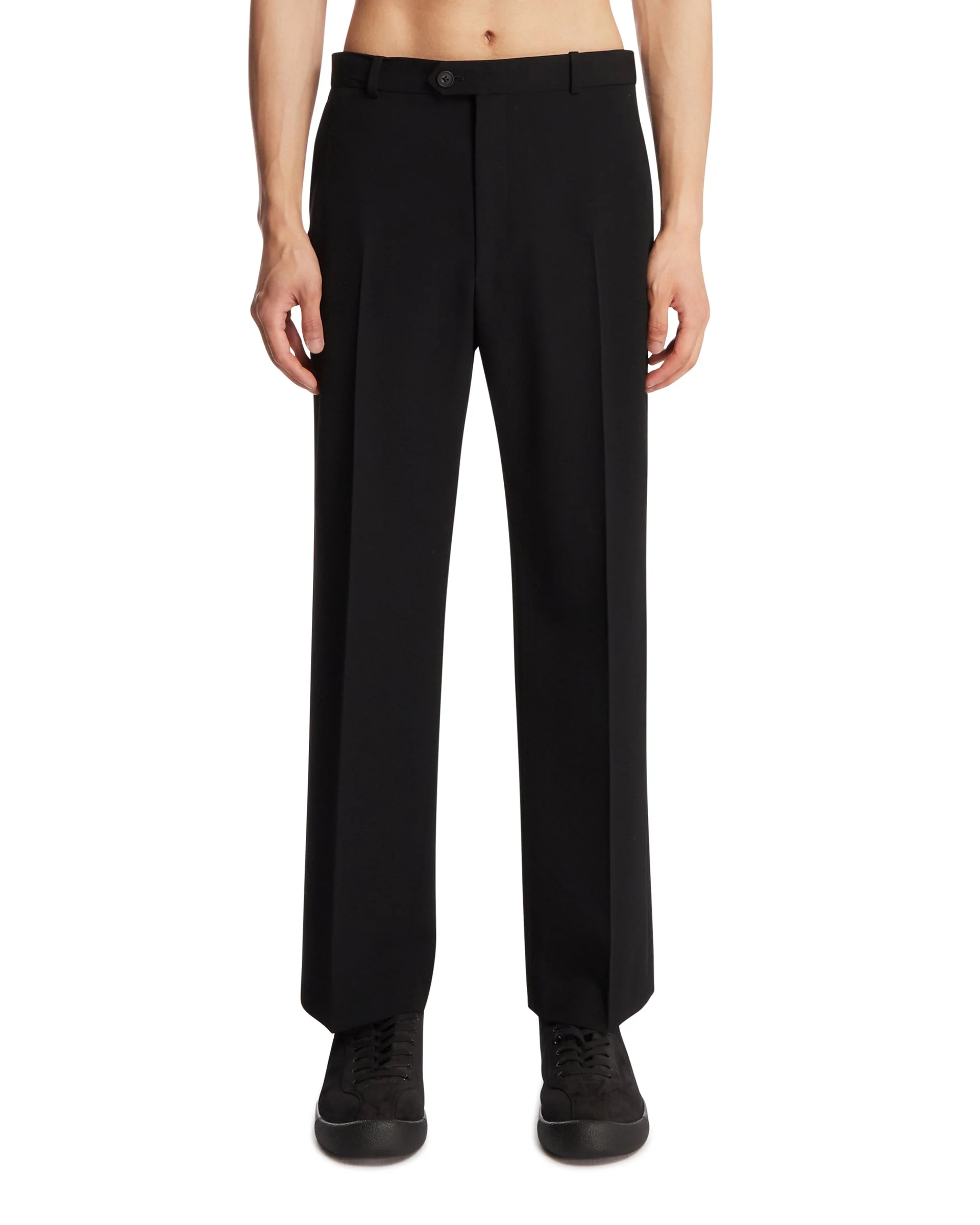Black Wool Trousers - 1