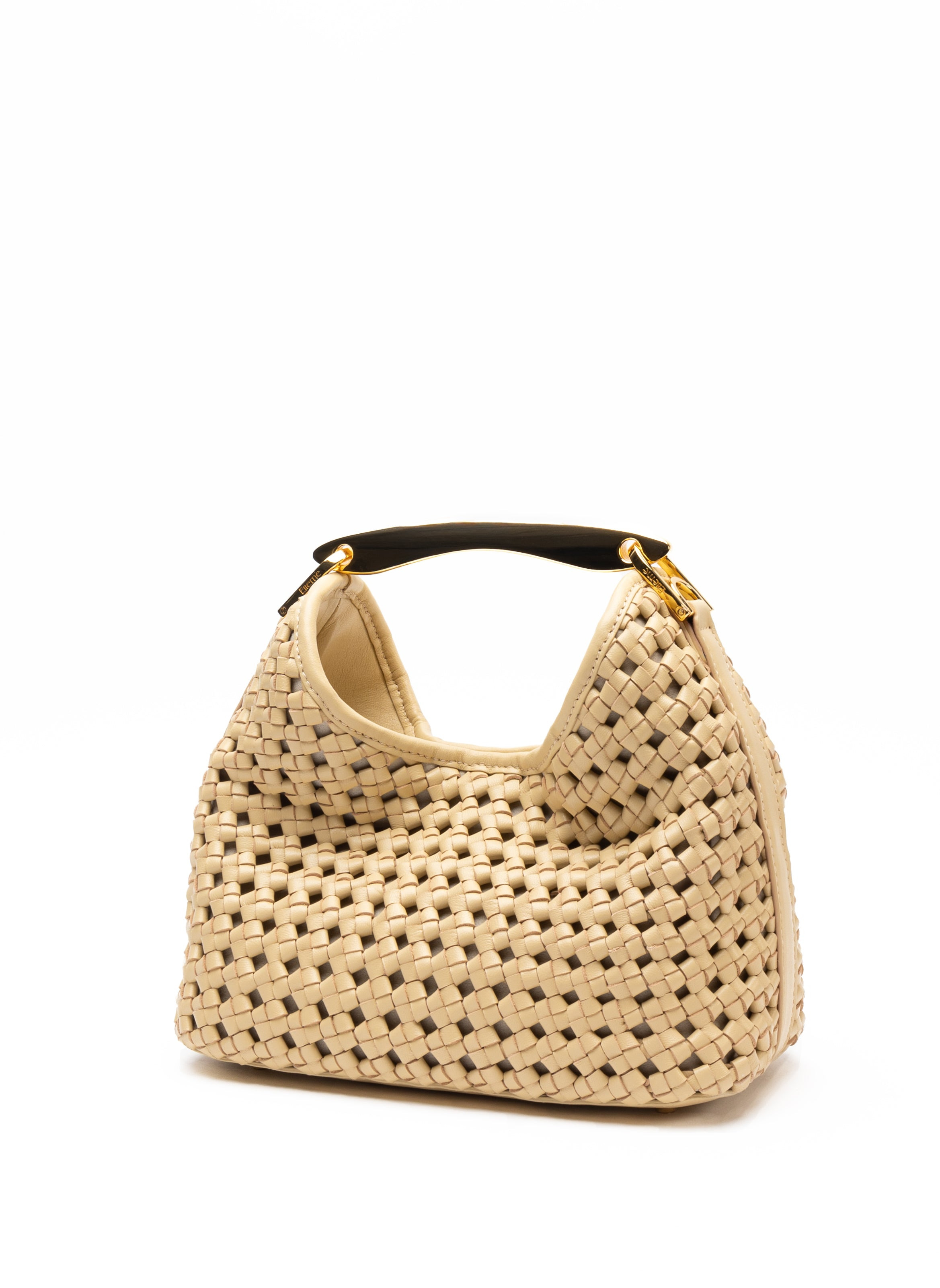 Small Boomerang Woven Leather Butter - 3